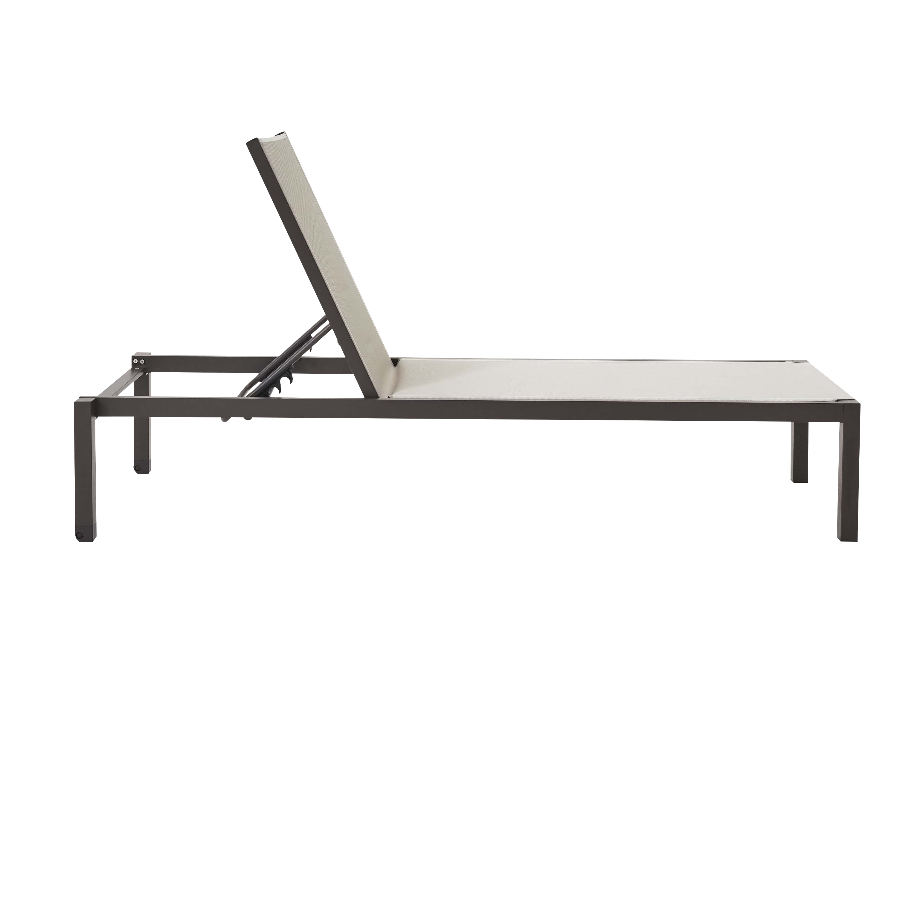 Espreguiçadeira alumínio e textileno moka Naterial Lyra Beta - 8