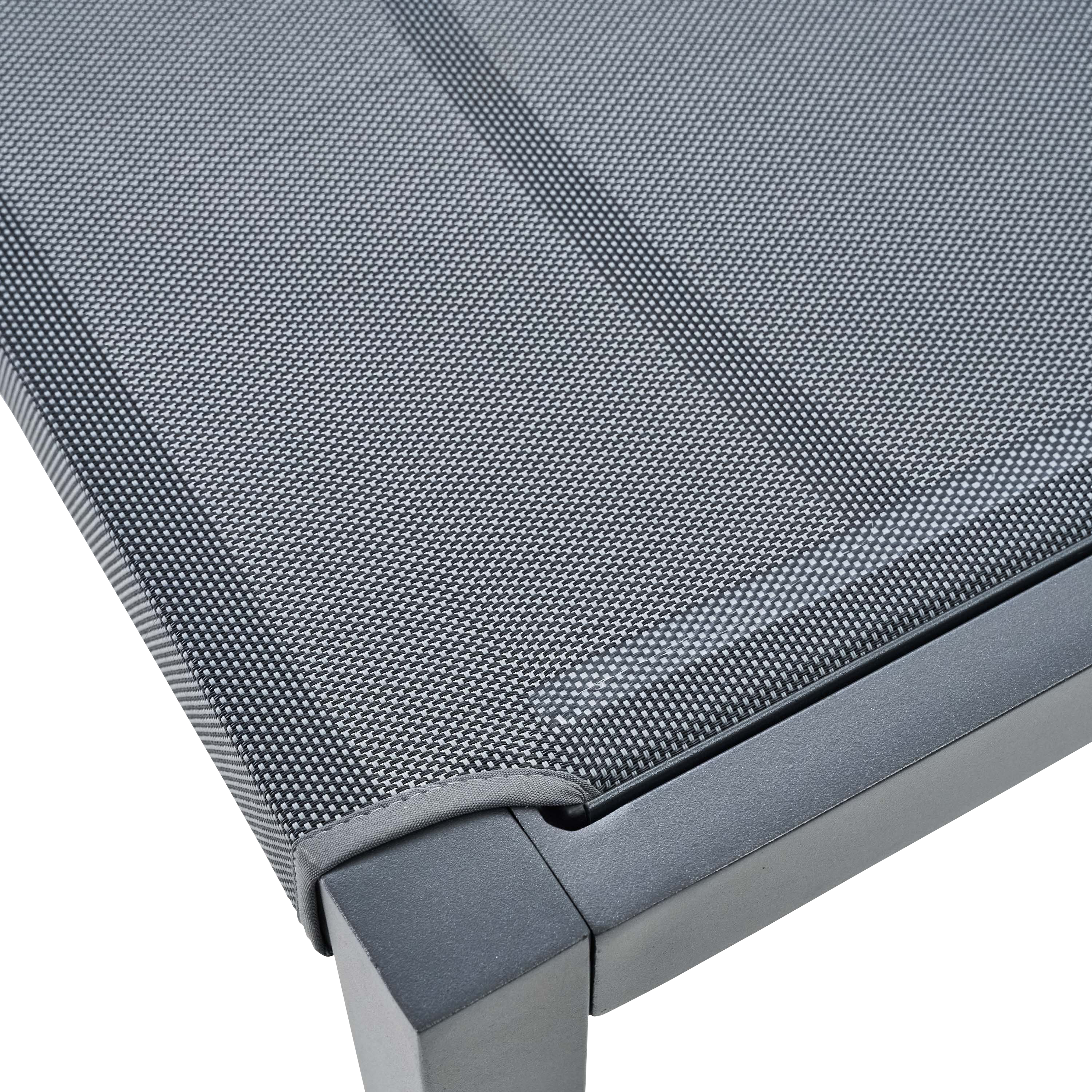 Lettino senza cuscino NATERIAL in alluminio grigio e seduta grigio - 14