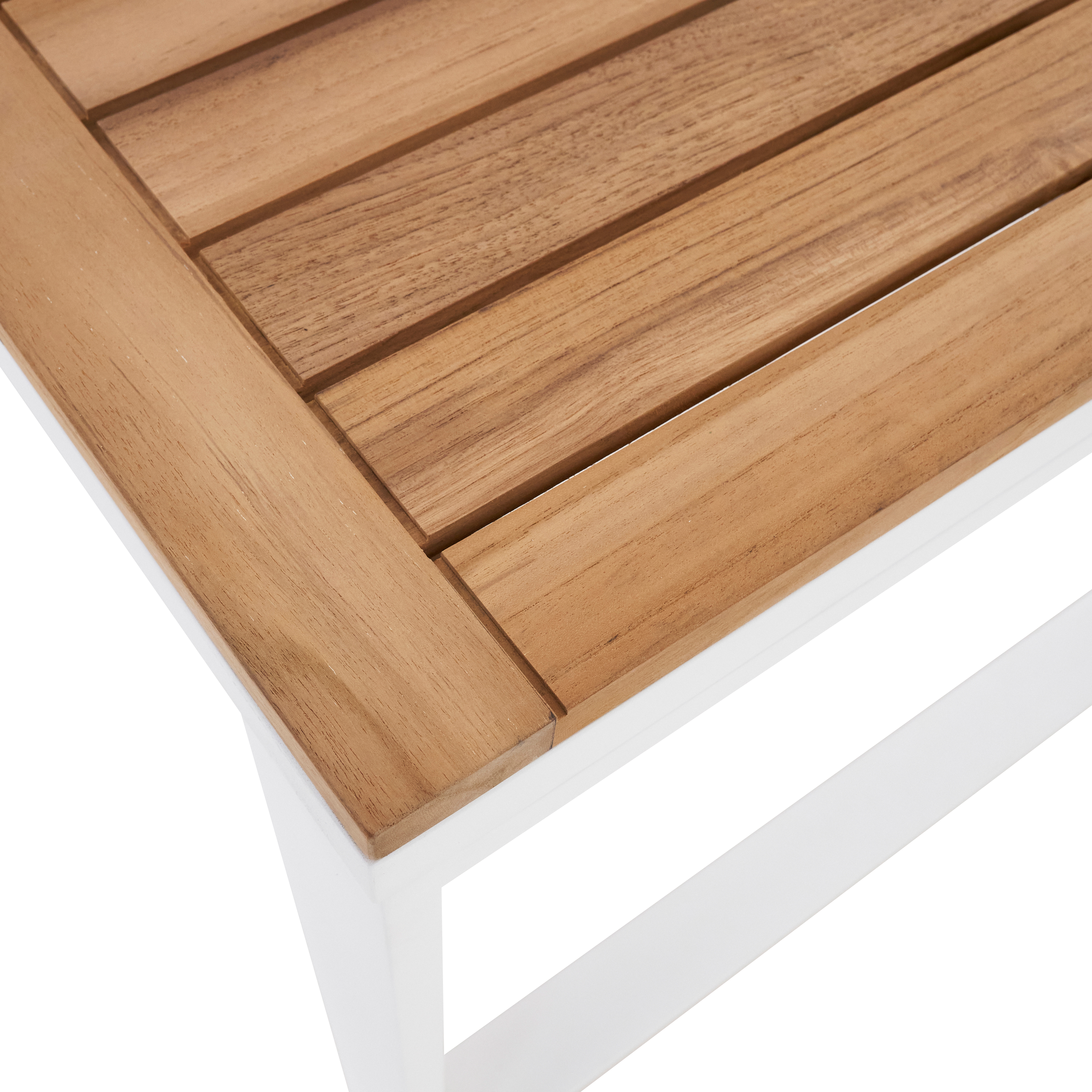 Tavolo da pranzo per giardino Persea NATERIAL in alluminio con piano in teak Teak naturale per 8 persone 100x200cm - 6