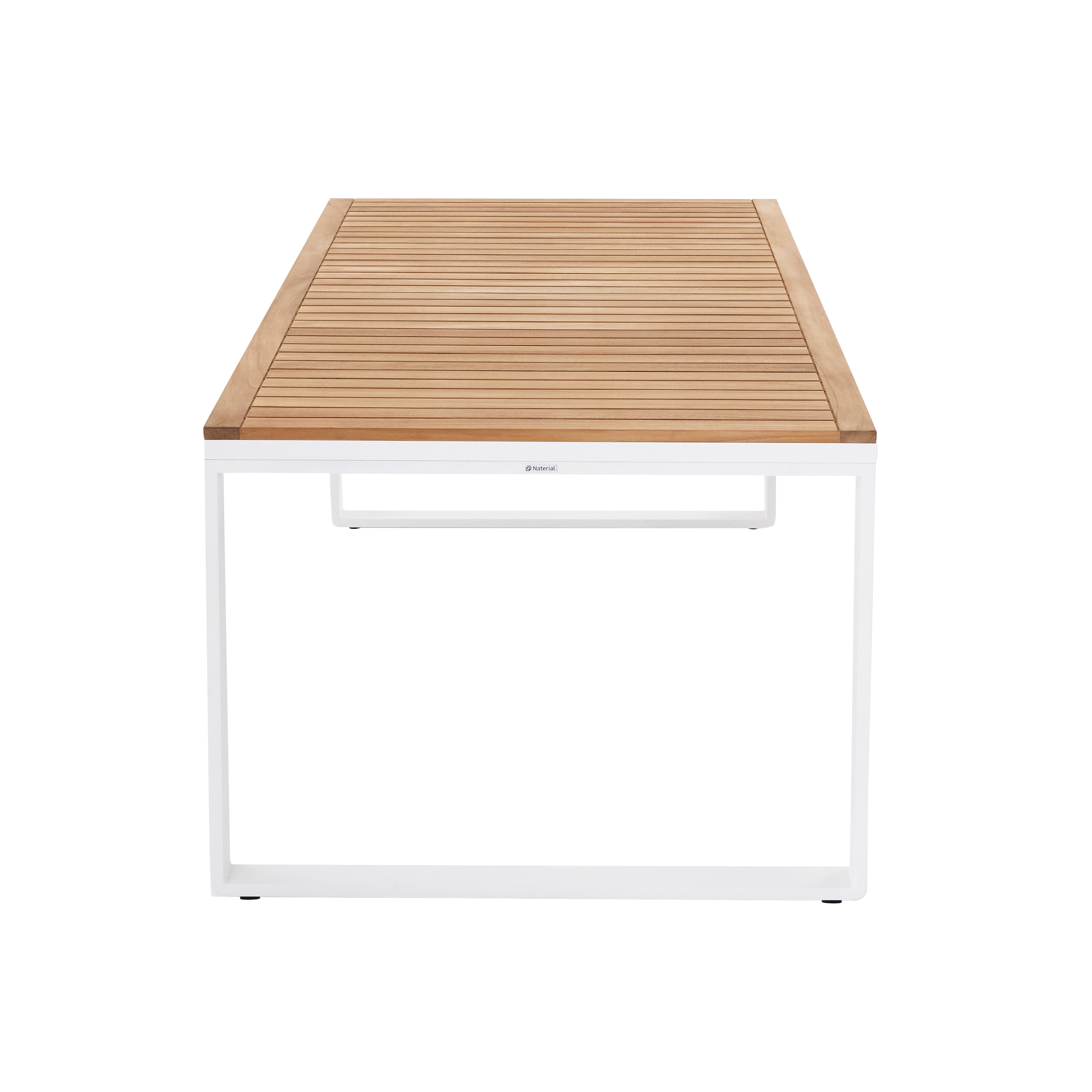 Tavolo da pranzo per giardino Persea NATERIAL in alluminio con piano in teak Teak naturale per 8 persone 100x200cm - 3