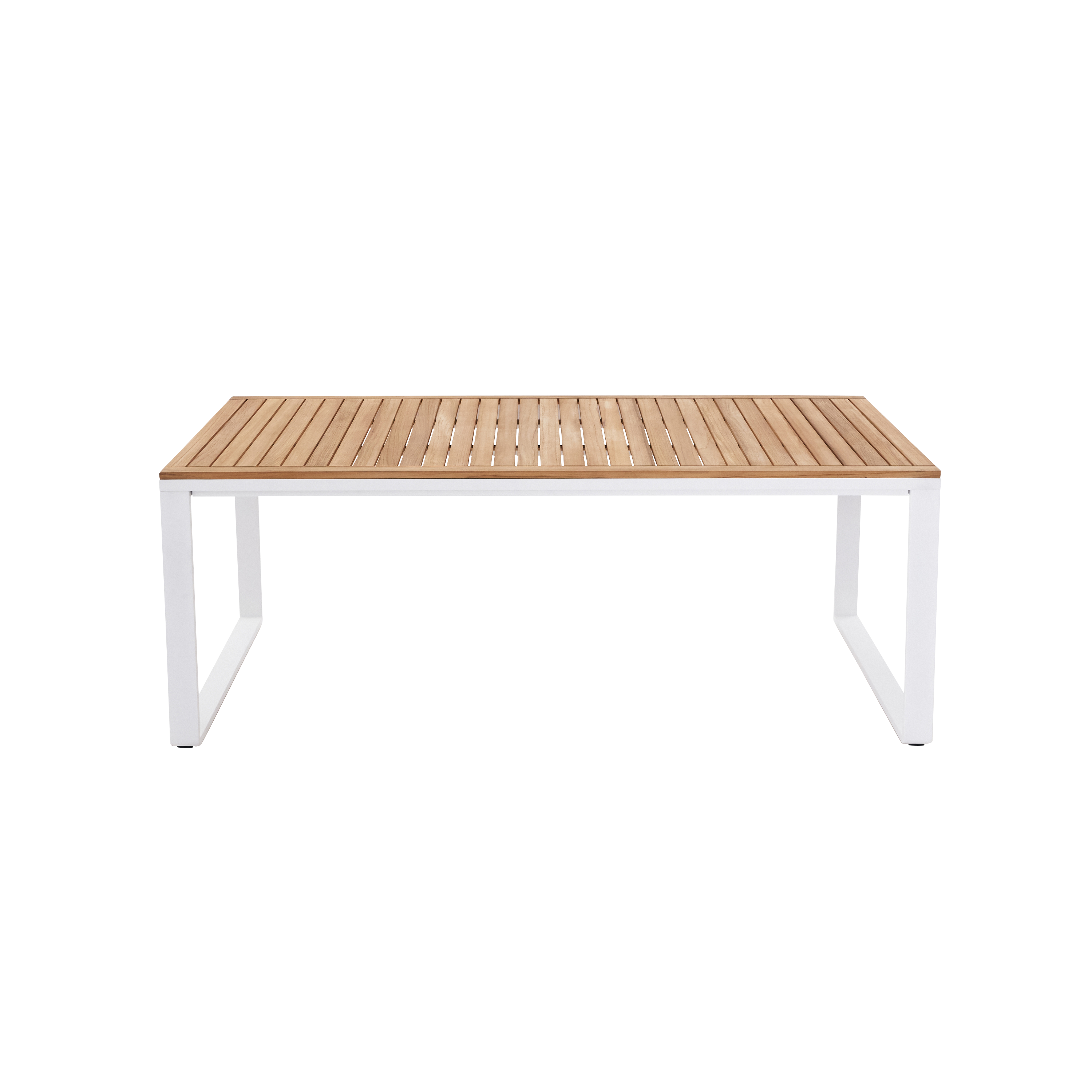 Tavolo da pranzo per giardino Persea NATERIAL in alluminio con piano in teak Teak naturale per 8 persone 100x200cm - 2