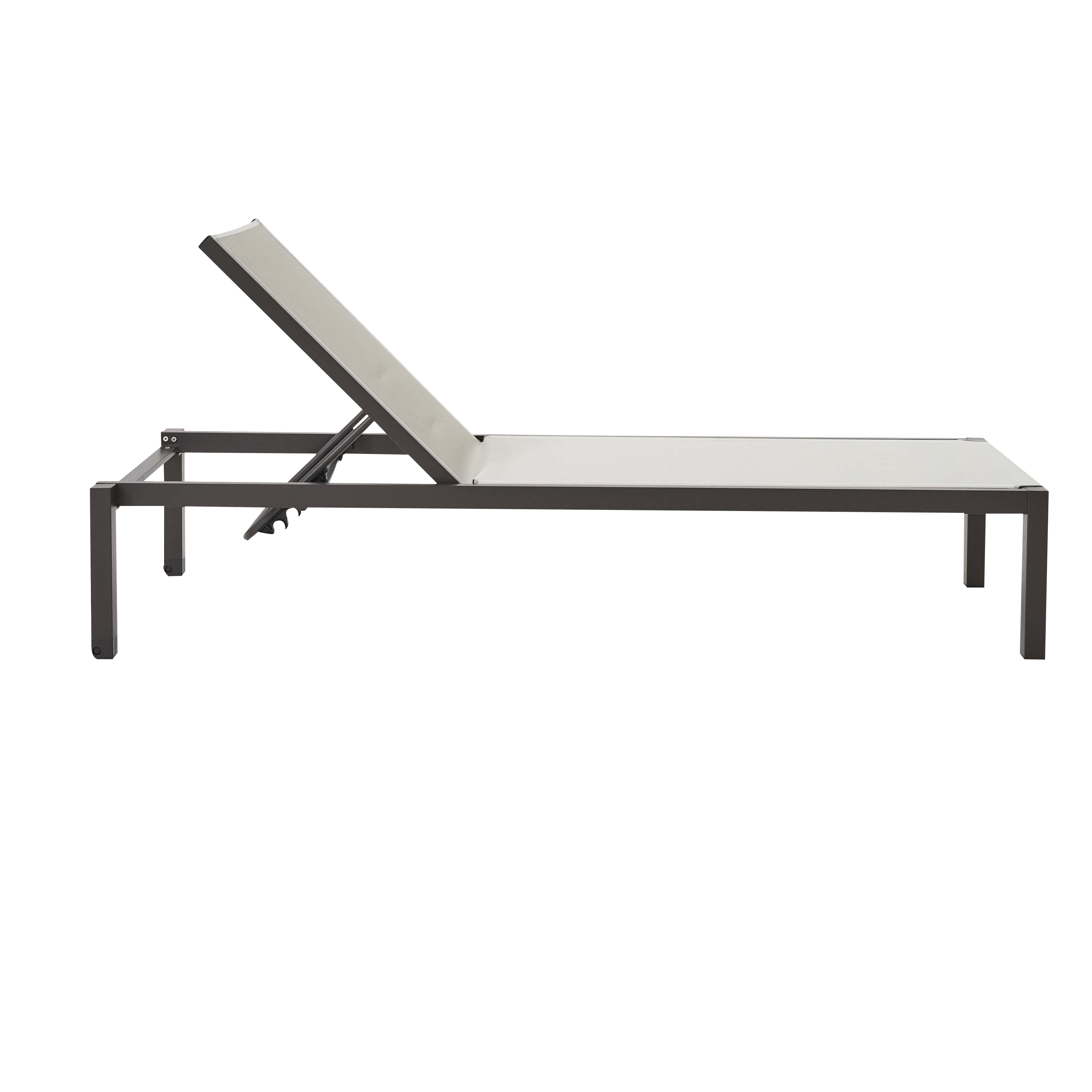 Espreguiçadeira alumínio e textileno moka Naterial Lyra Beta - 9