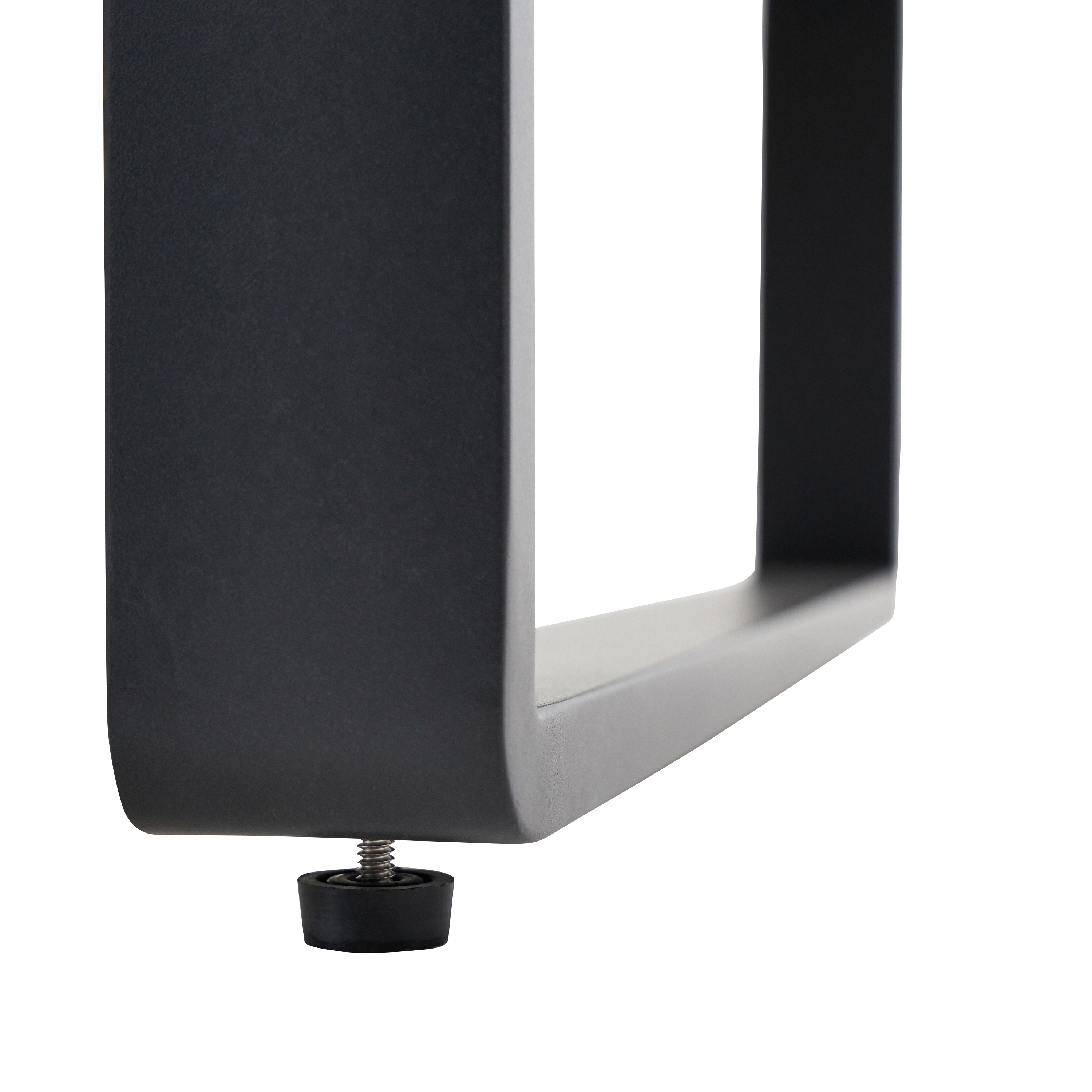 Table basse en aluminium et teck gris anthracite 70x70 cm Persea NATERIAL - 7