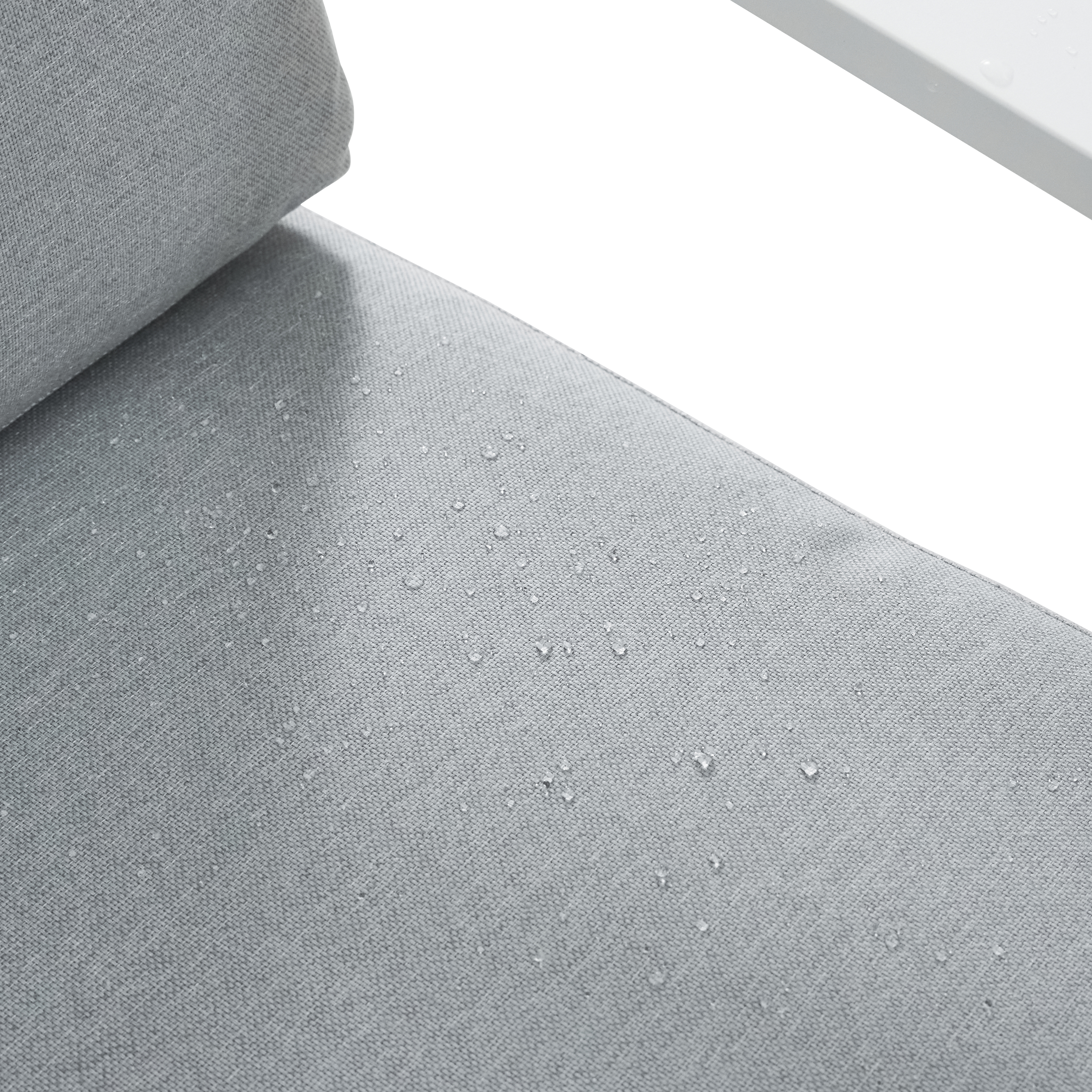 Salotto da giardino per 4 persone bianco Lyra NATERIAL con cuscini in poliestere beige - 13