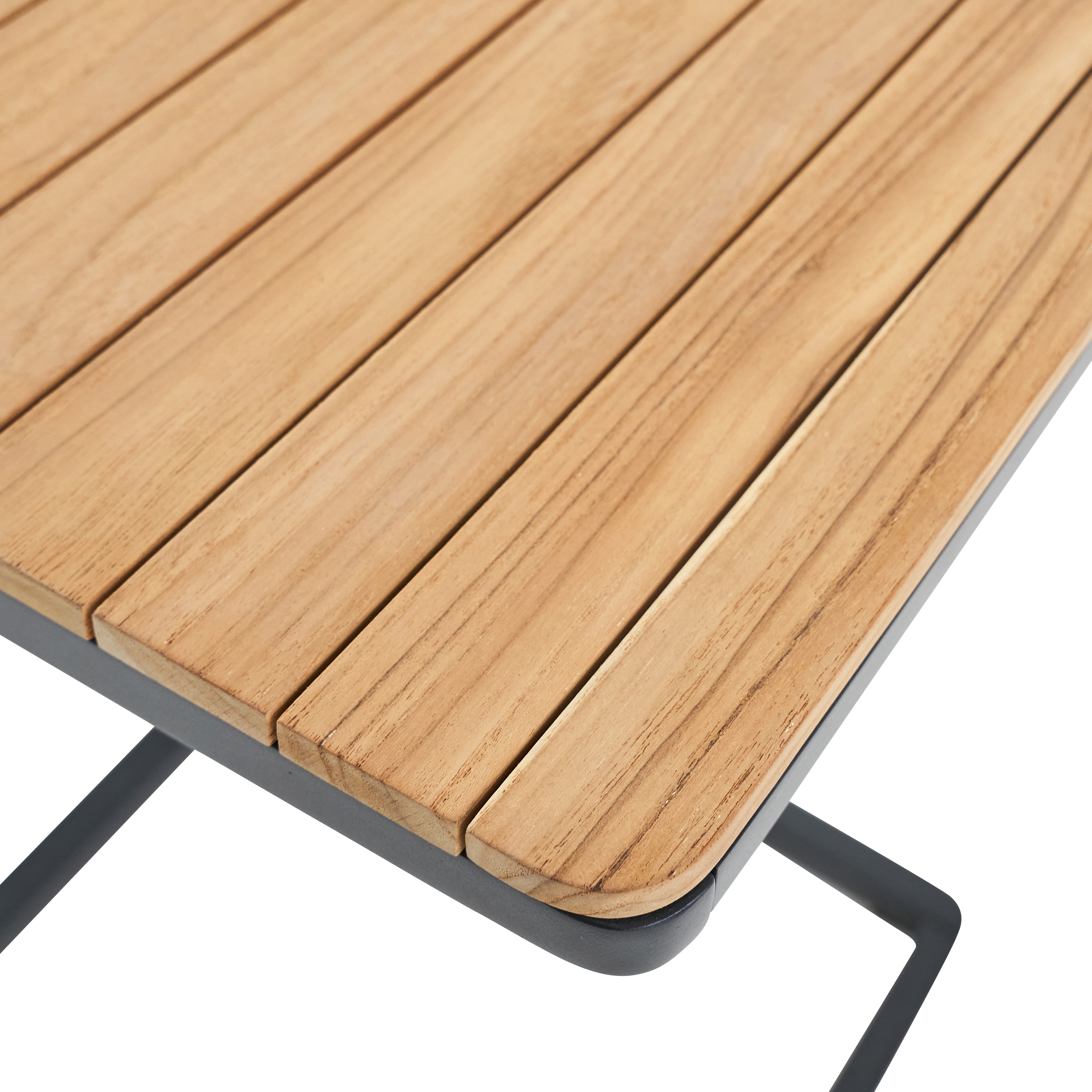 Mesa lateral em madeira teca e alumínio cinzento escuro Naterial Persea - 12