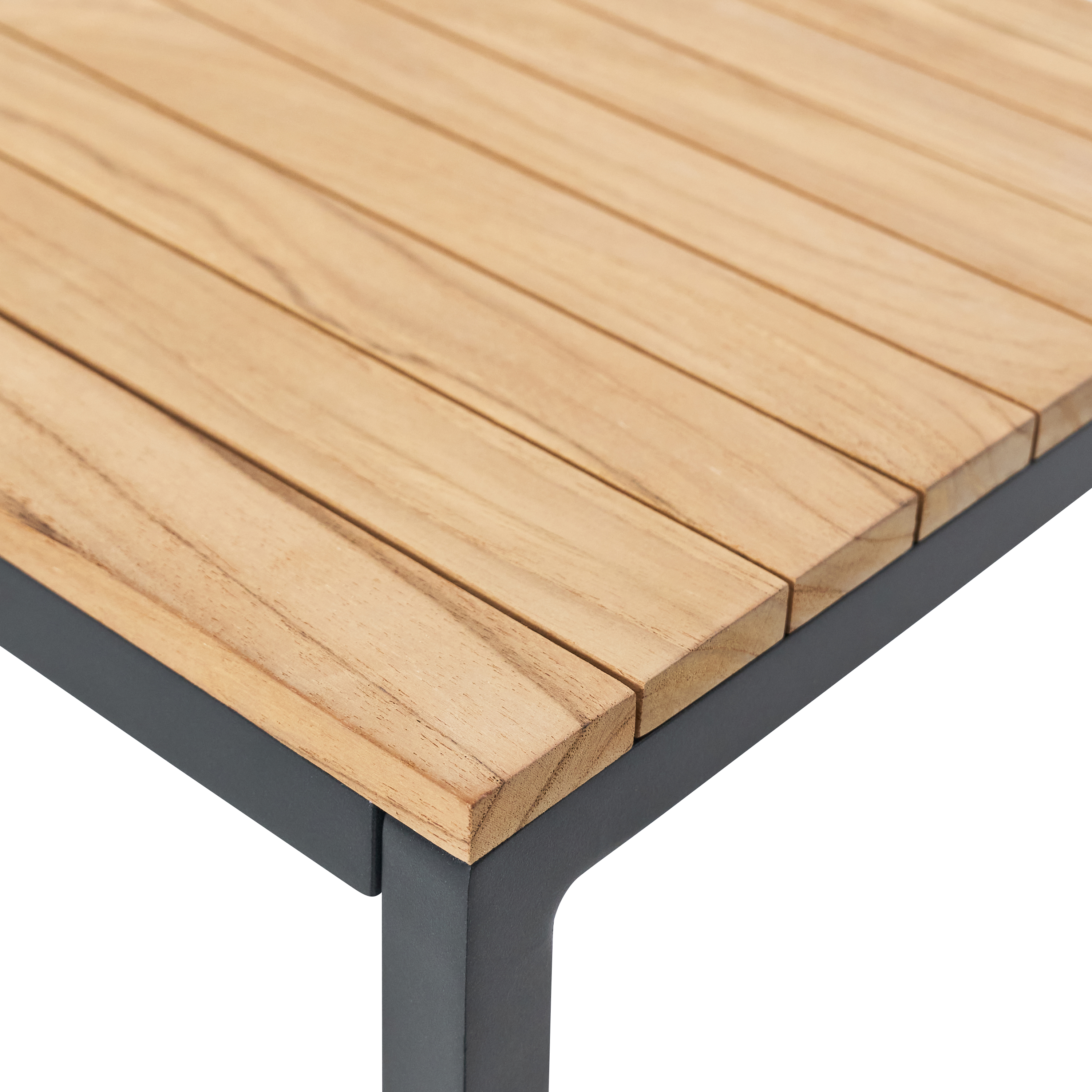 Mesa lateral em madeira teca e alumínio cinzento escuro Naterial Persea - 13