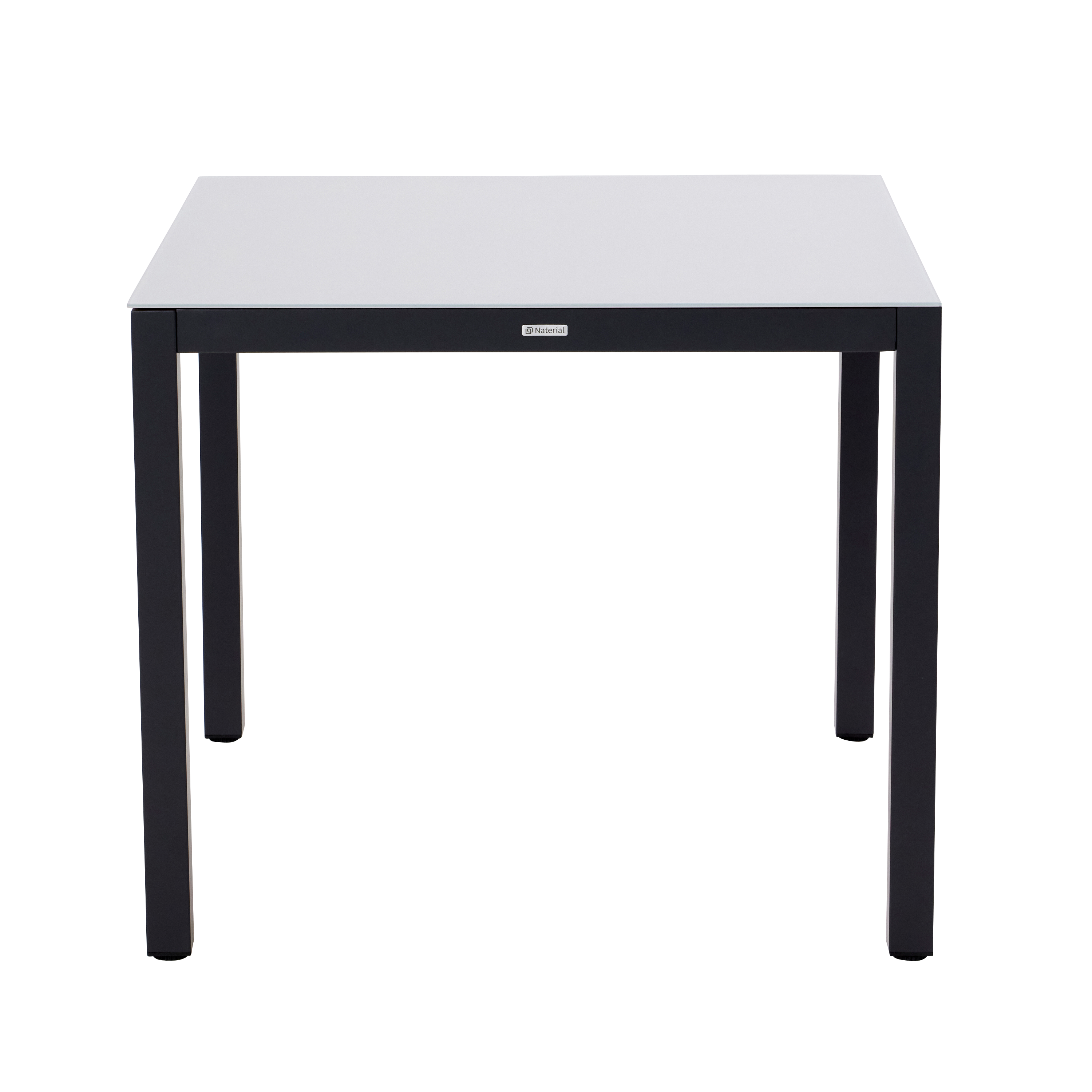 Tavolo da pranzo per giardino Lyra NATERIAL in alluminio con piano in vetro grigio per 4 persone 90x90cm - 2