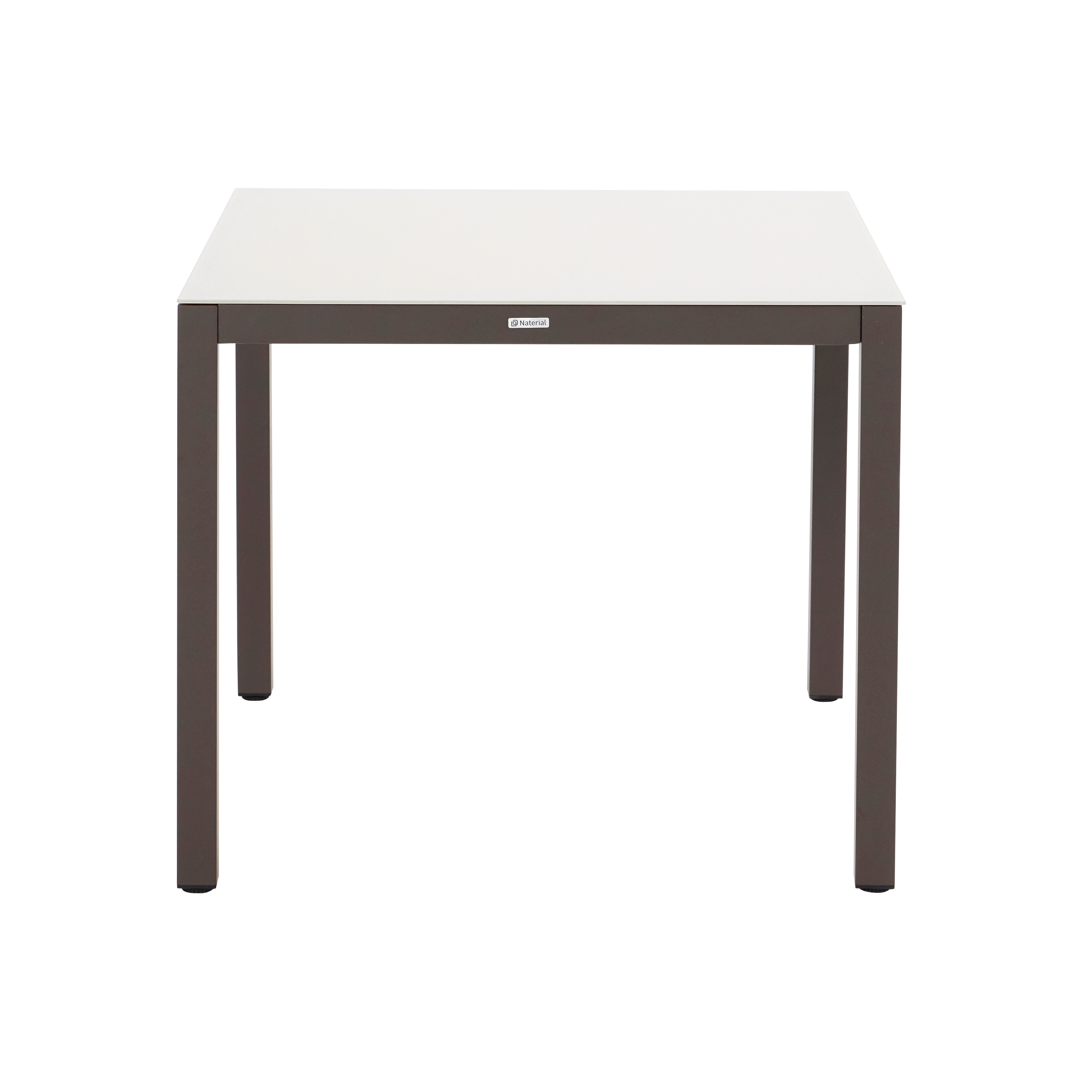 Tavolo da pranzo per giardino Lyra NATERIAL in alluminio con piano in vetro beige per 4 persone 90x90cm - 2