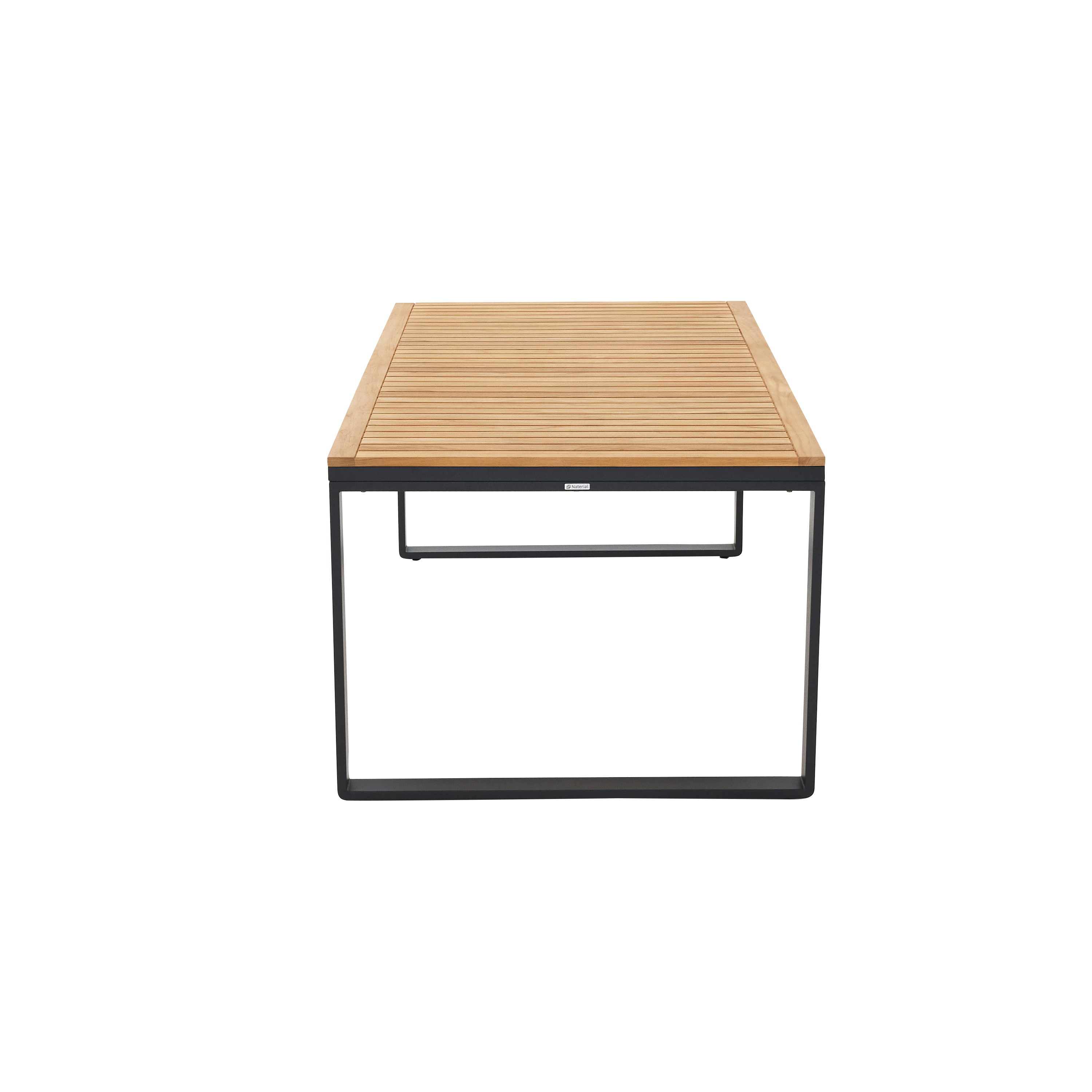 Tavolo da pranzo per giardino Persea NATERIAL in alluminio con piano in teak Teak naturale per 8 persone 100x200cm - 2