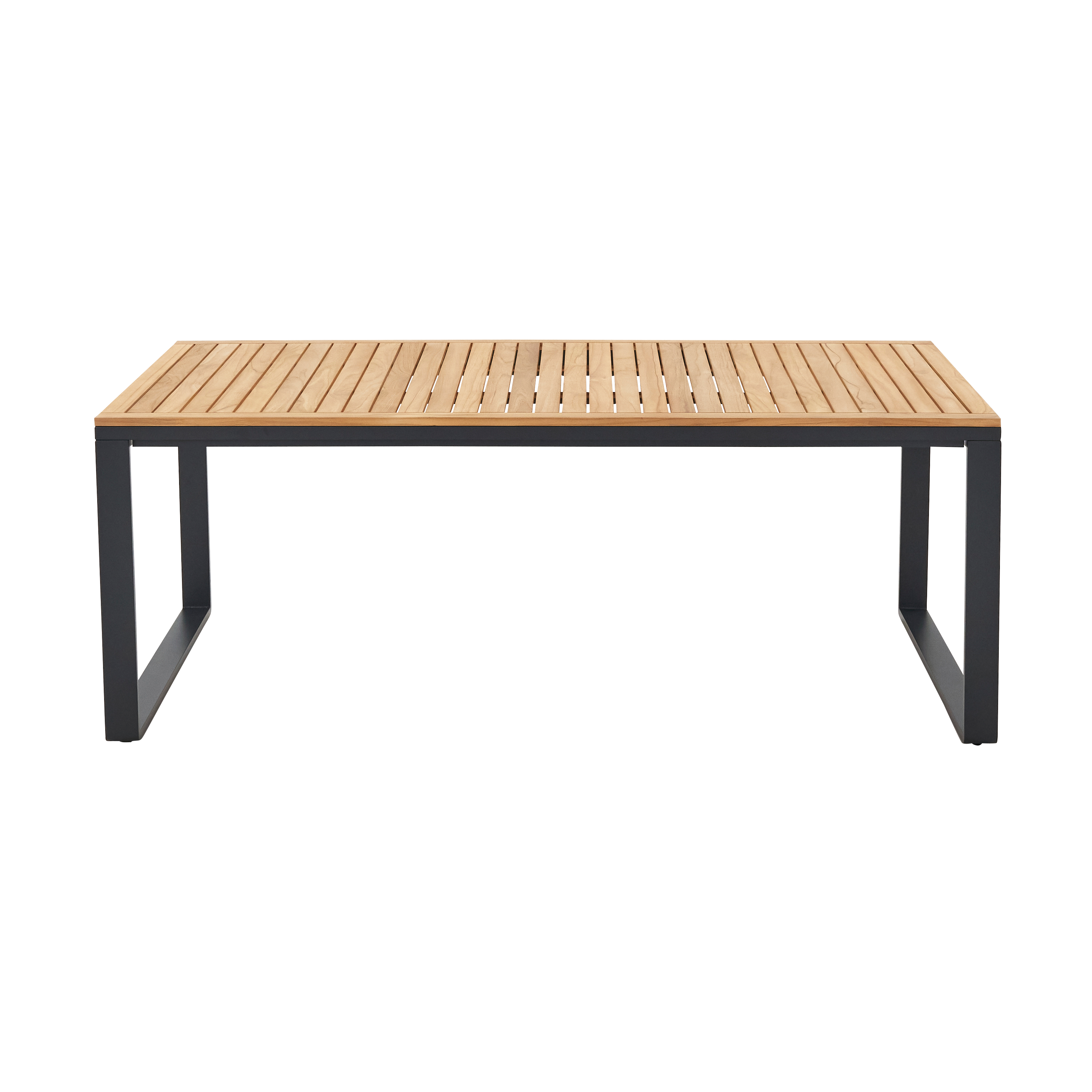 Tavolo da pranzo per giardino Persea NATERIAL in alluminio con piano in teak Teak naturale per 8 persone 100x200cm - 3