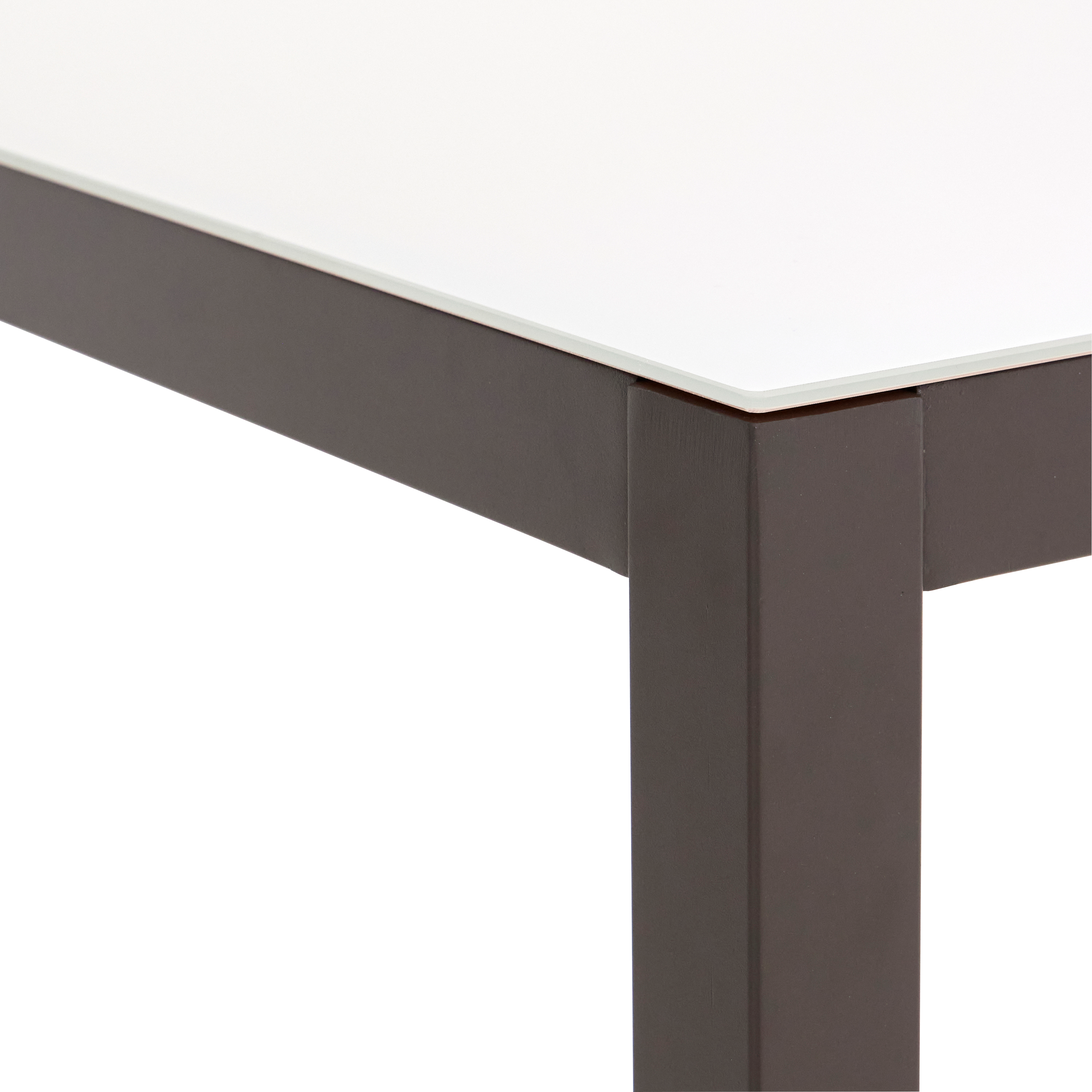 Tavolo da pranzo per giardino Lyra NATERIAL in alluminio con piano in vetro beige per 4 persone 90x90cm - 9