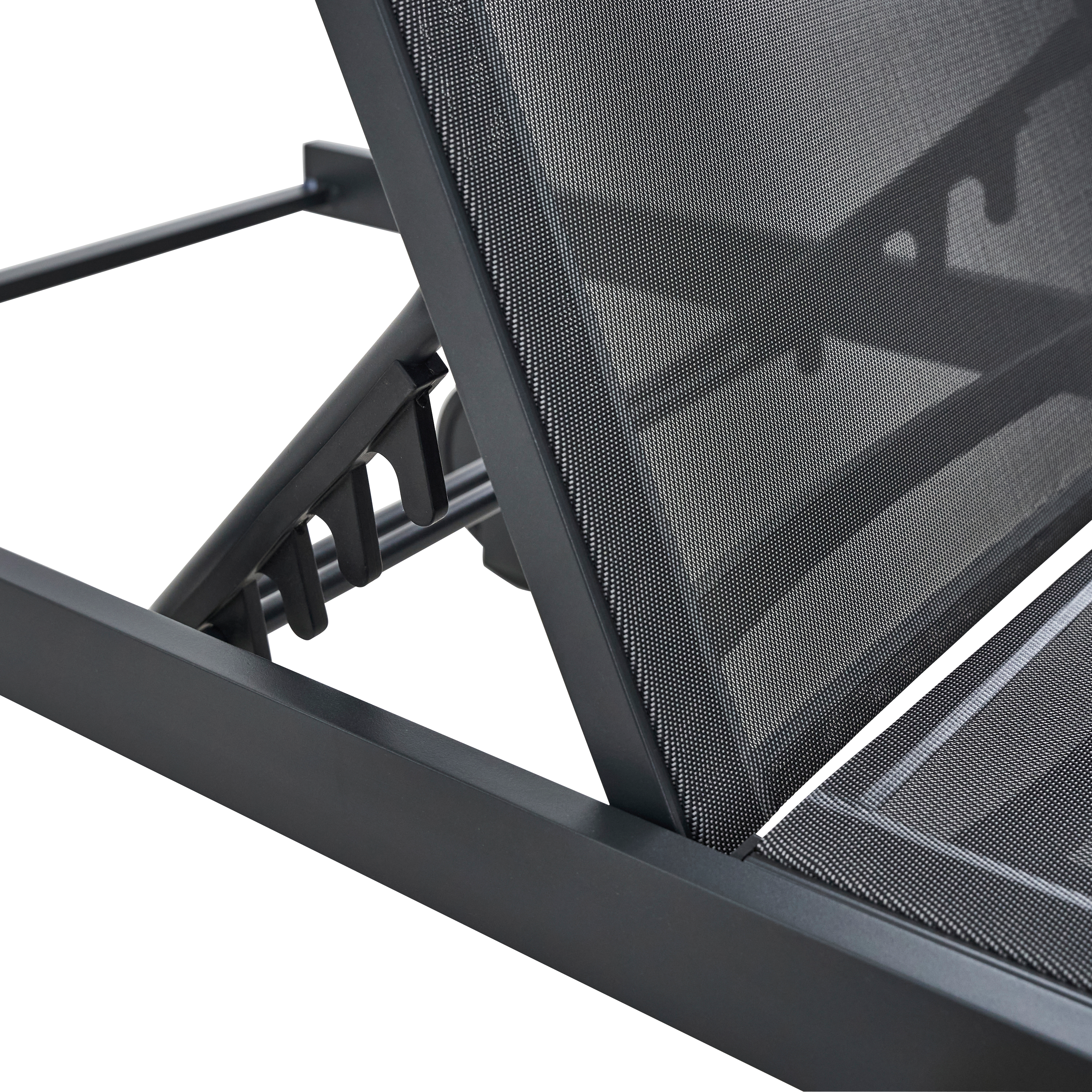 Lettino senza cuscino NATERIAL in alluminio grigio e seduta grigio - 13