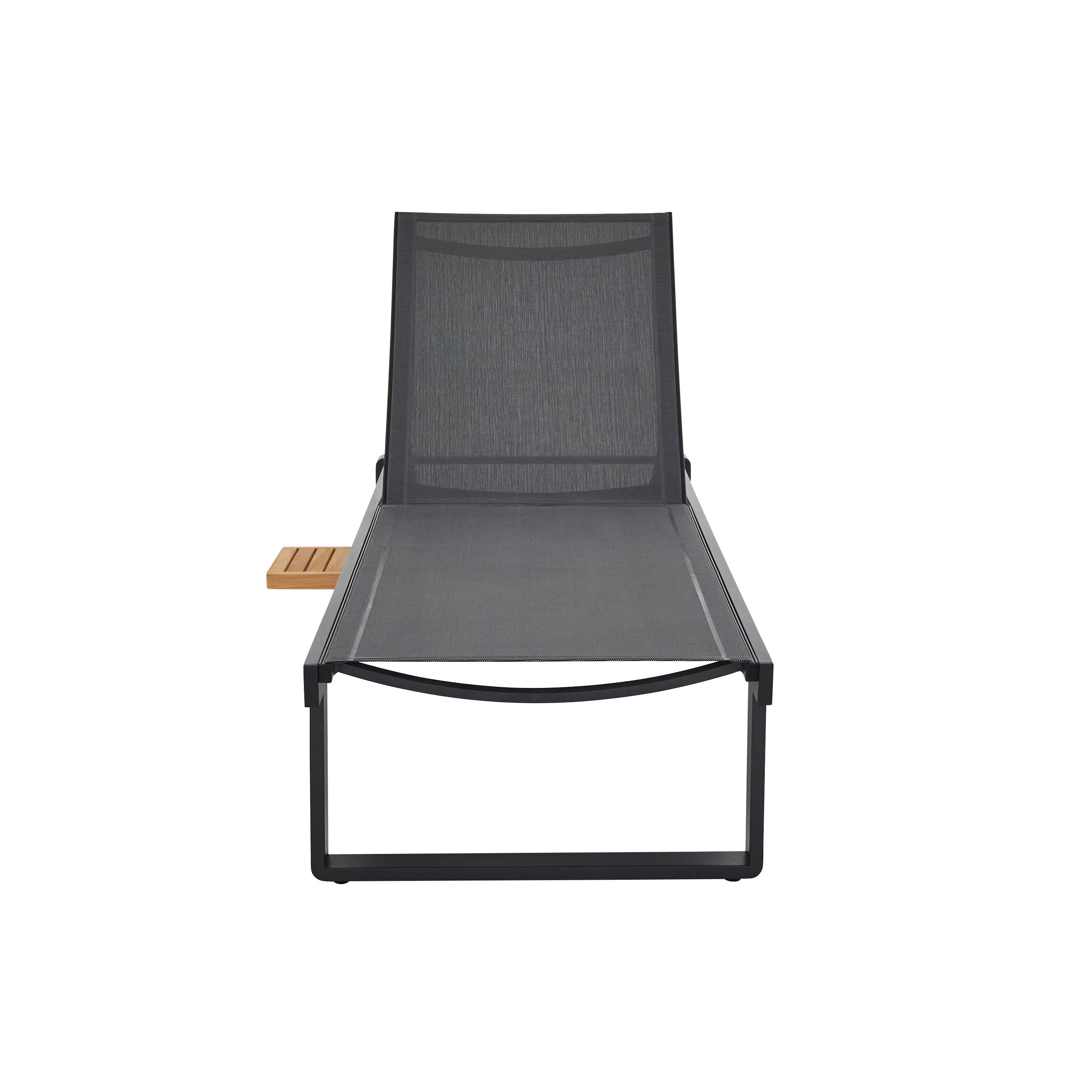 Lettino senza cuscino NATERIAL in alluminio grigio e seduta grigio - 10