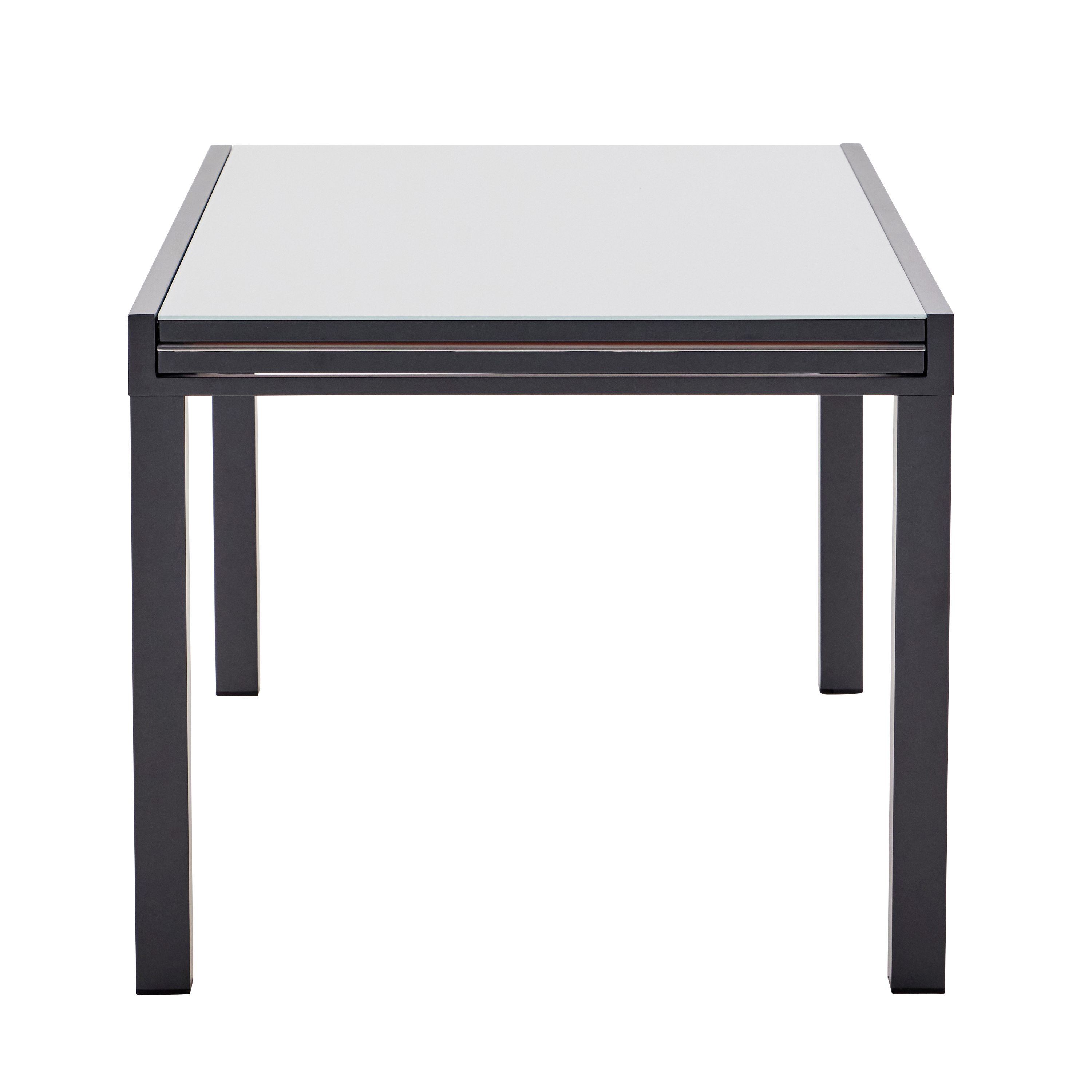 Mesa de jardín extensible de aluminio Lyra gris de 135/270x75.5 cm - 7