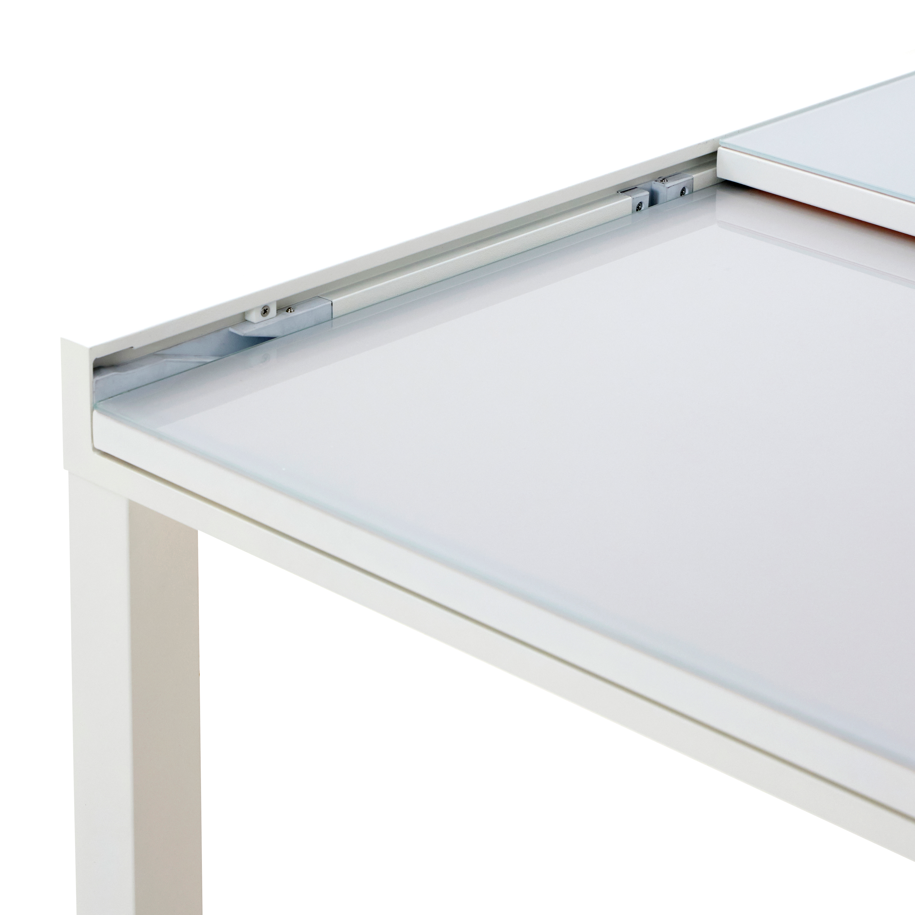 Mesa de jardín extensible de aluminio Lyra blanco de 135/270x90 cm - 9