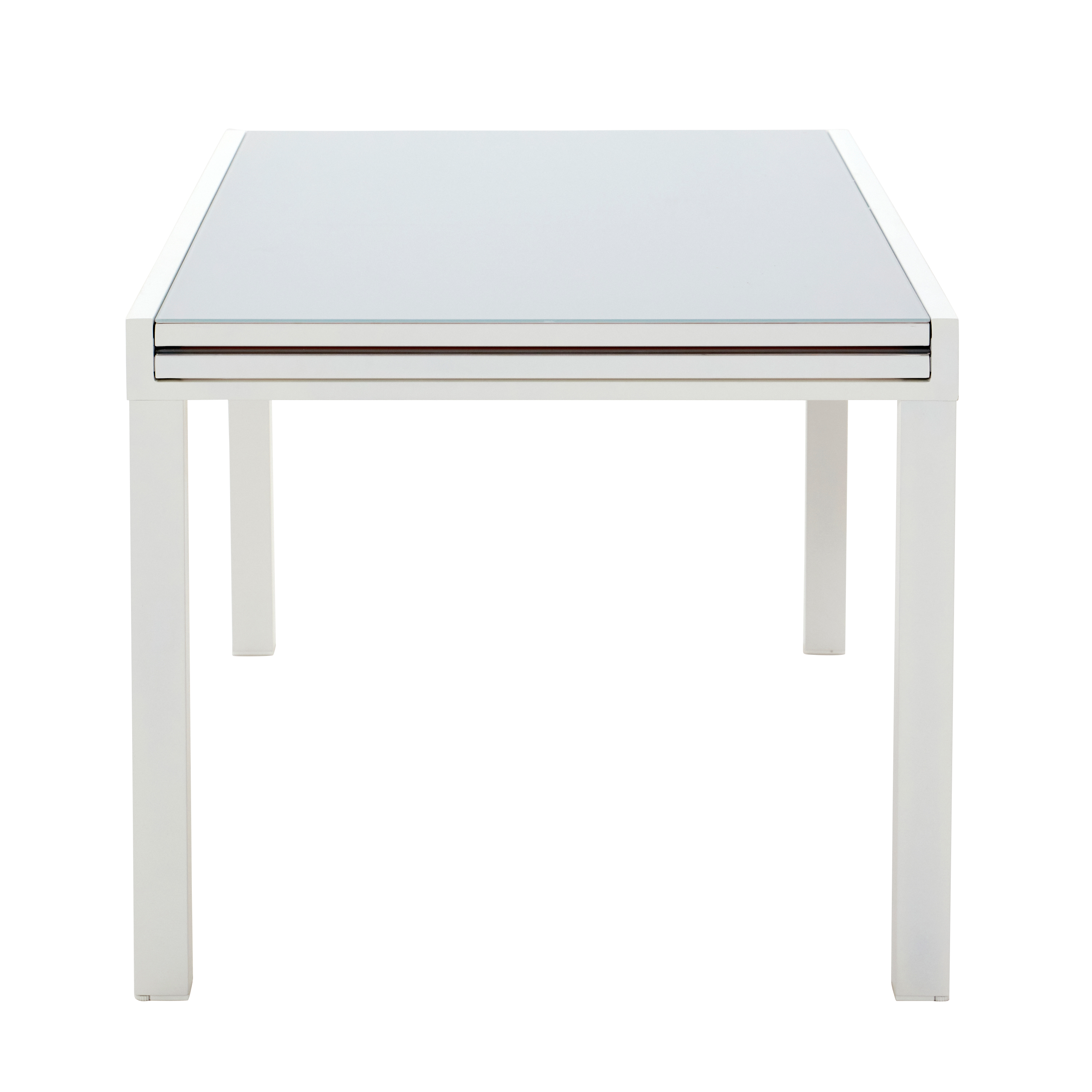 Mesa de jardín extensible de aluminio Lyra blanco de 135/270x90 cm - 6