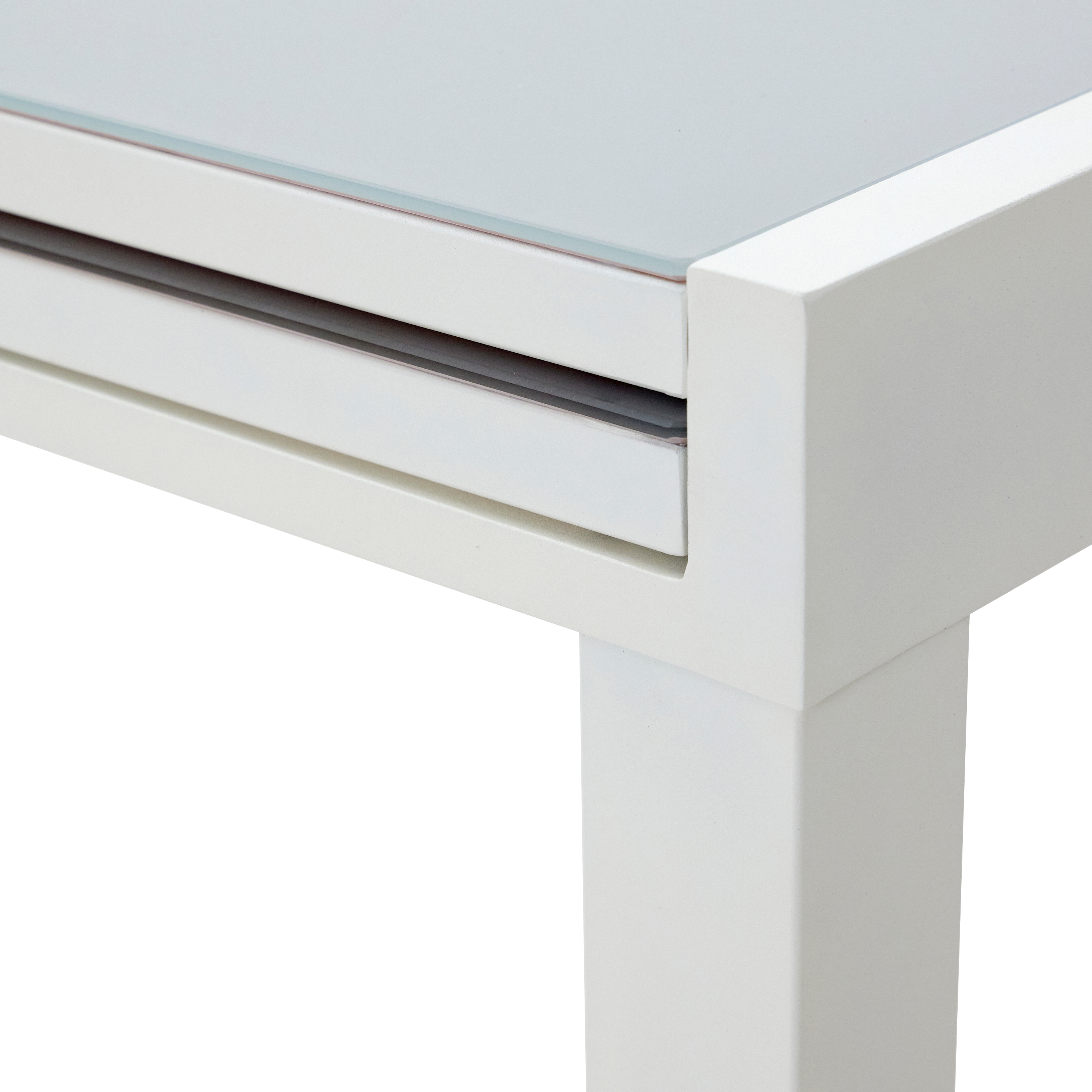 Mesa de jardín extensible de aluminio Lyra blanco de 135/270x90 cm - 8