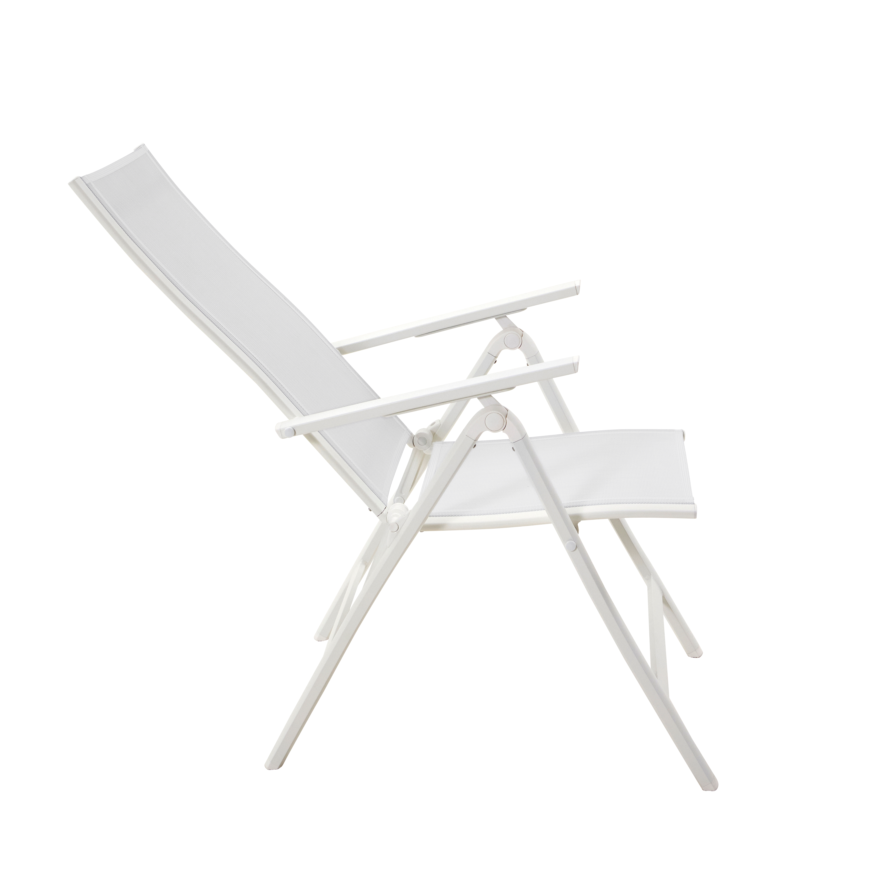 Lot de 2 fauteuils multipositions NATERIAL Odyssea en aluminium blanc - 8