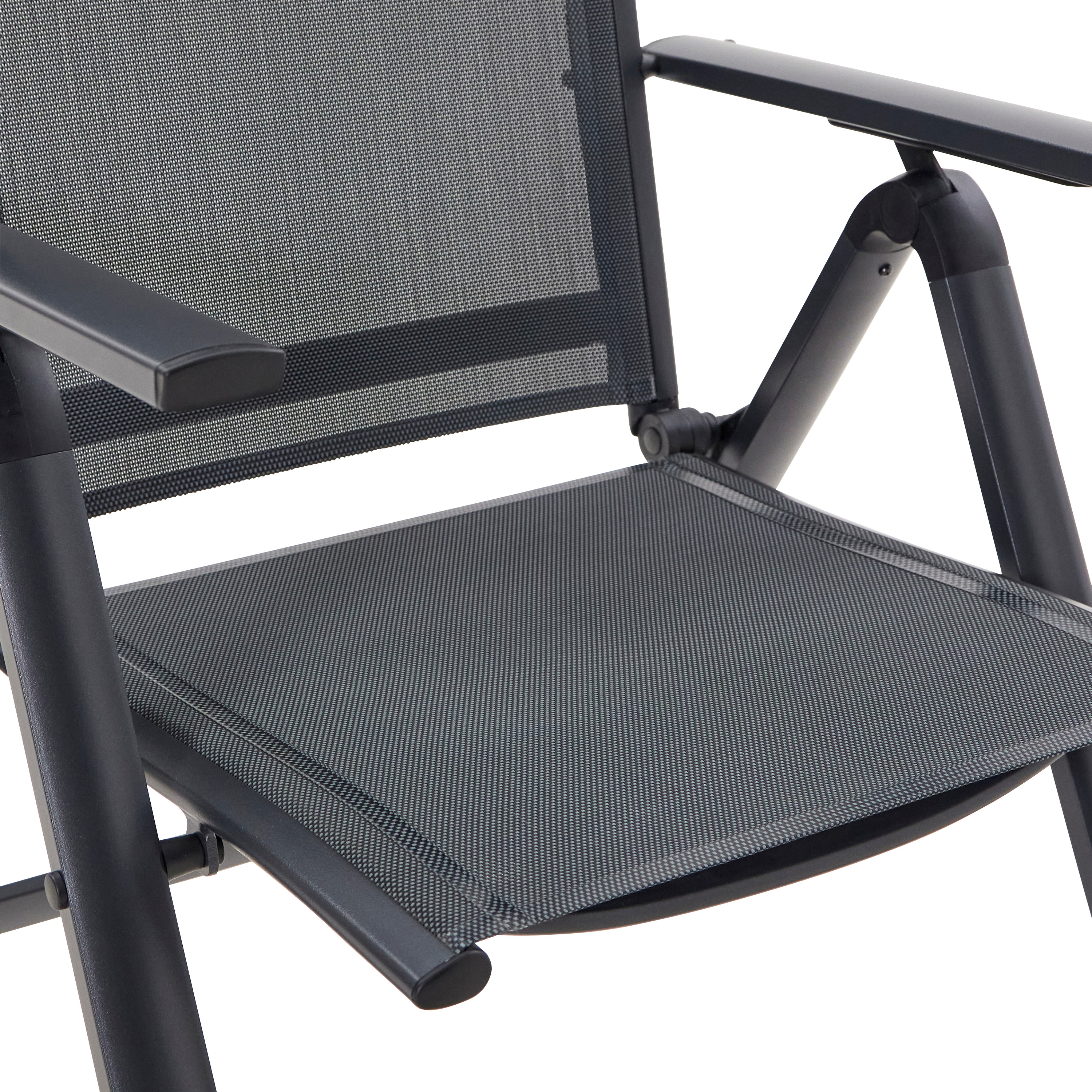 Set de 2 sillones de jardín sin cojín de aluminio Odyssea  gris - 15