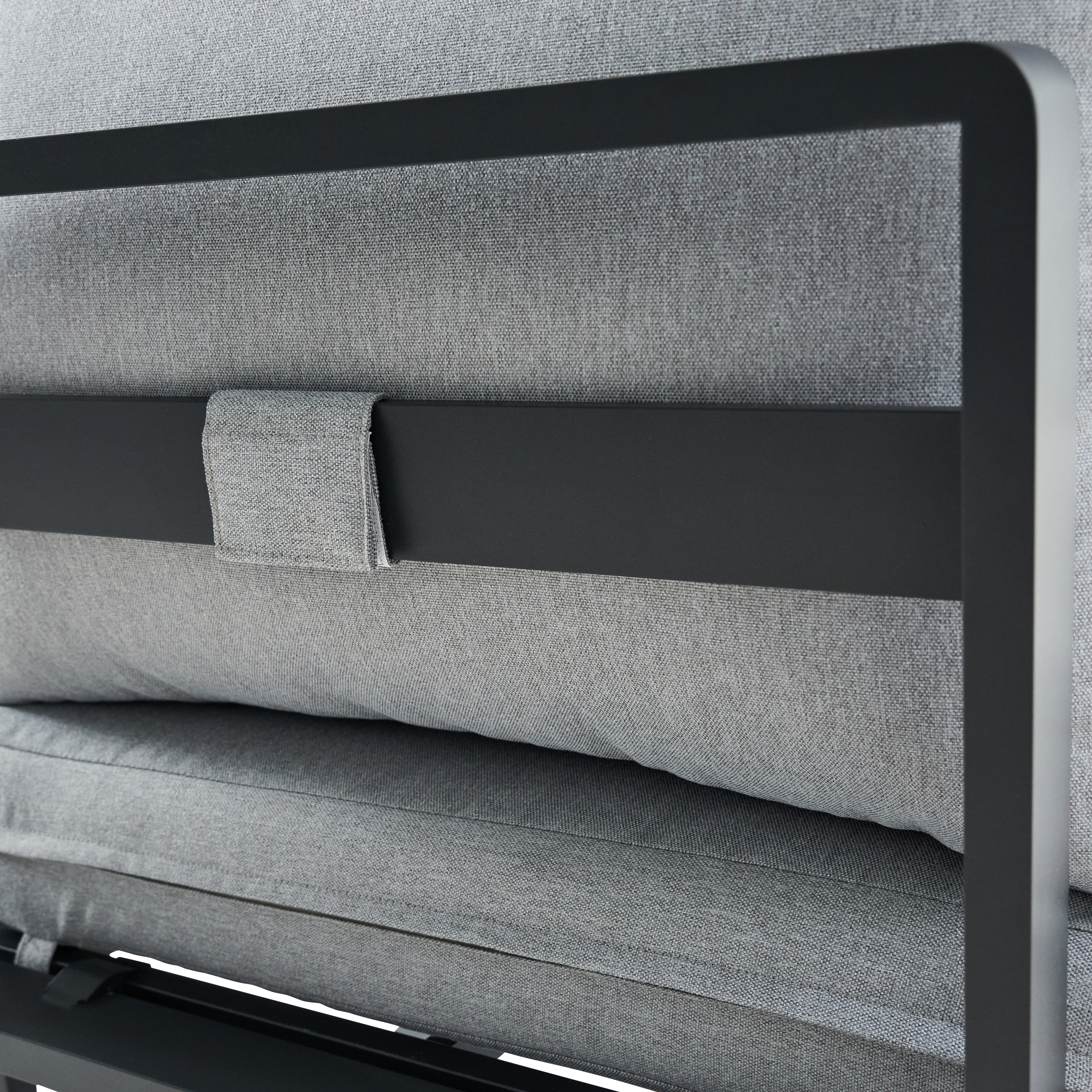 Poltrona centrale con cuscino grigio Persea NATERIAL, struttura in alluminio seduta in alluminio grigio, L 65 x H 68.4 x P 80 cm - 11