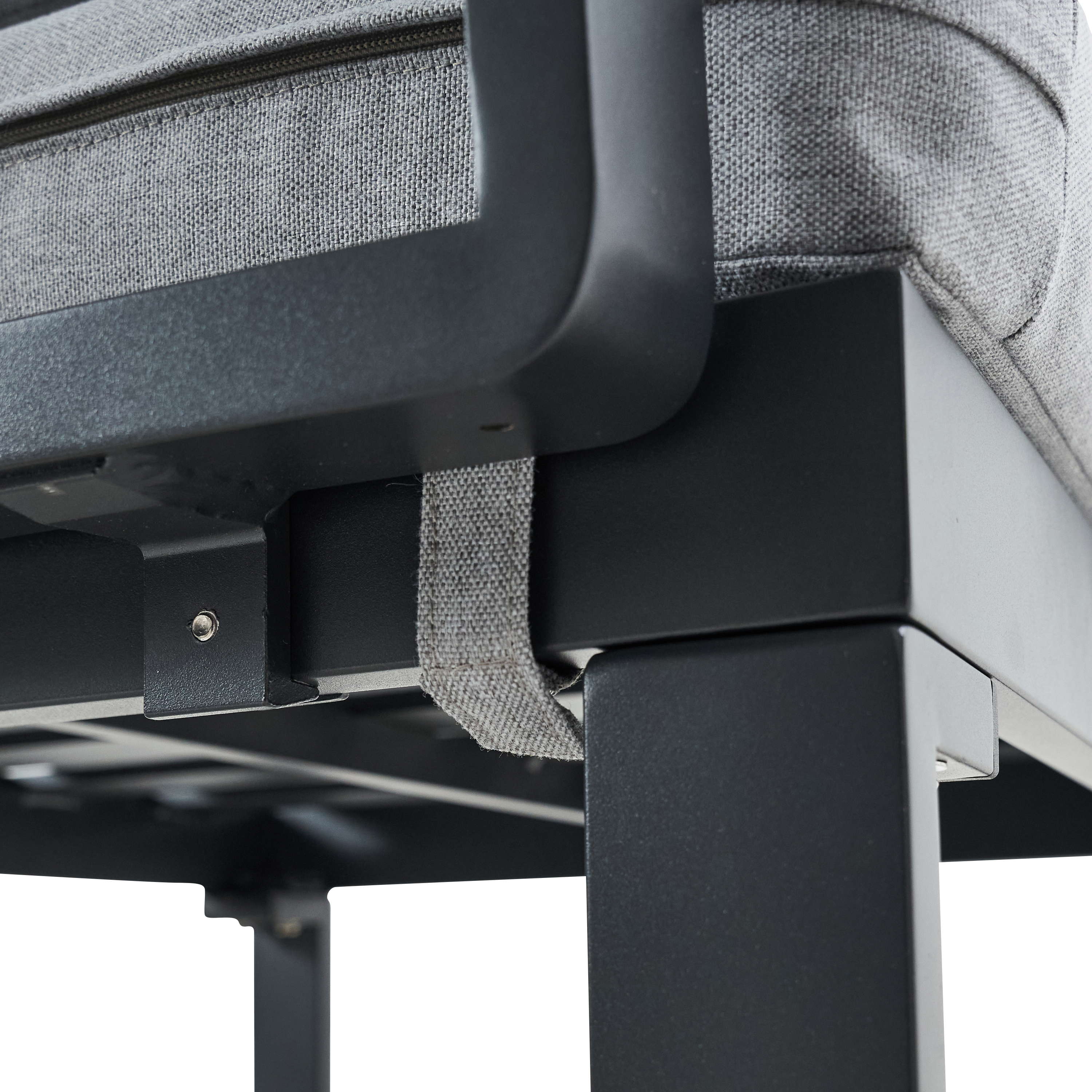 Poltrona centrale con cuscino grigio Persea NATERIAL, struttura in alluminio seduta in alluminio grigio, L 65 x H 68.4 x P 80 cm - 12