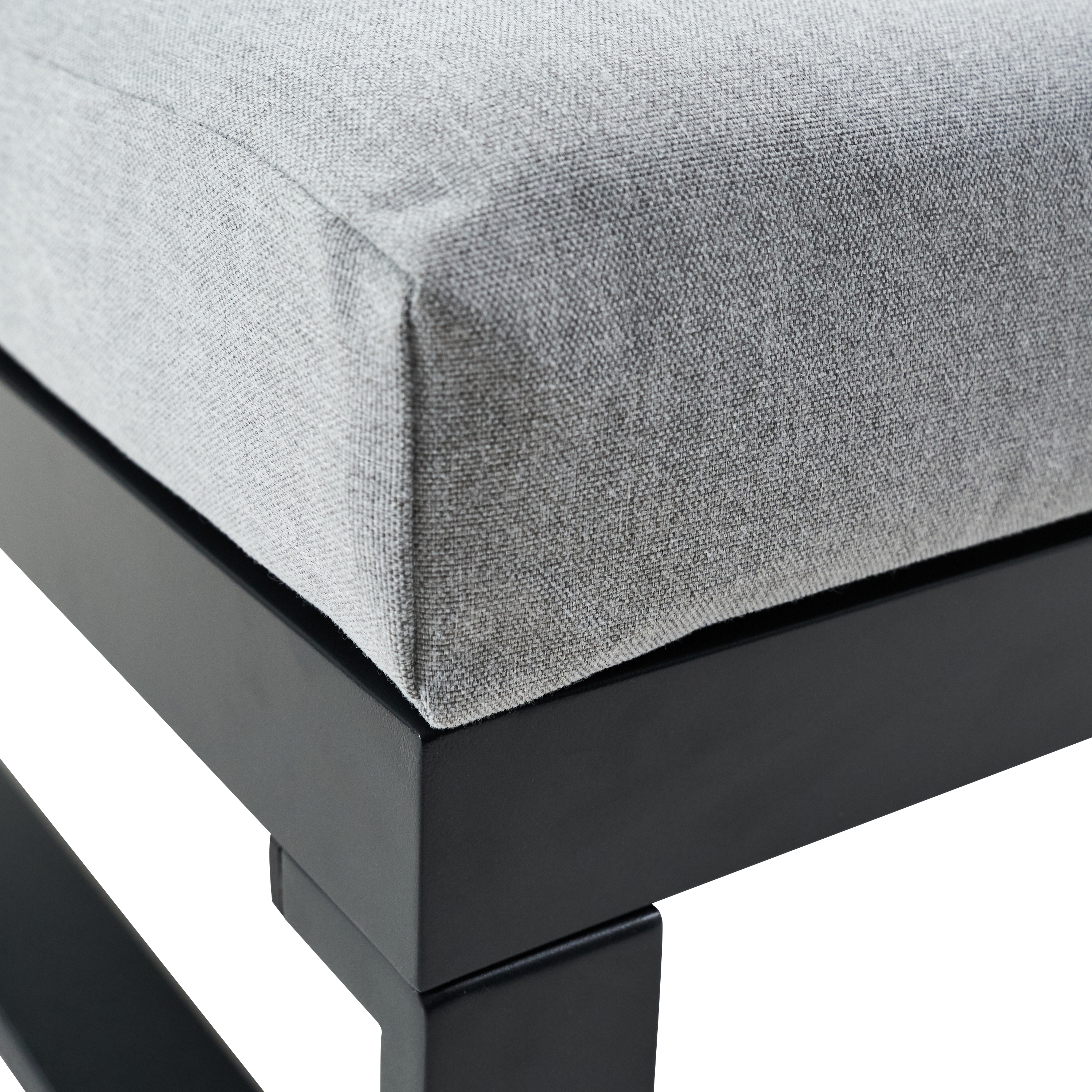 Poltrona centrale con cuscino grigio Persea NATERIAL, struttura in alluminio seduta in alluminio grigio, L 65 x H 68.4 x P 80 cm - 13