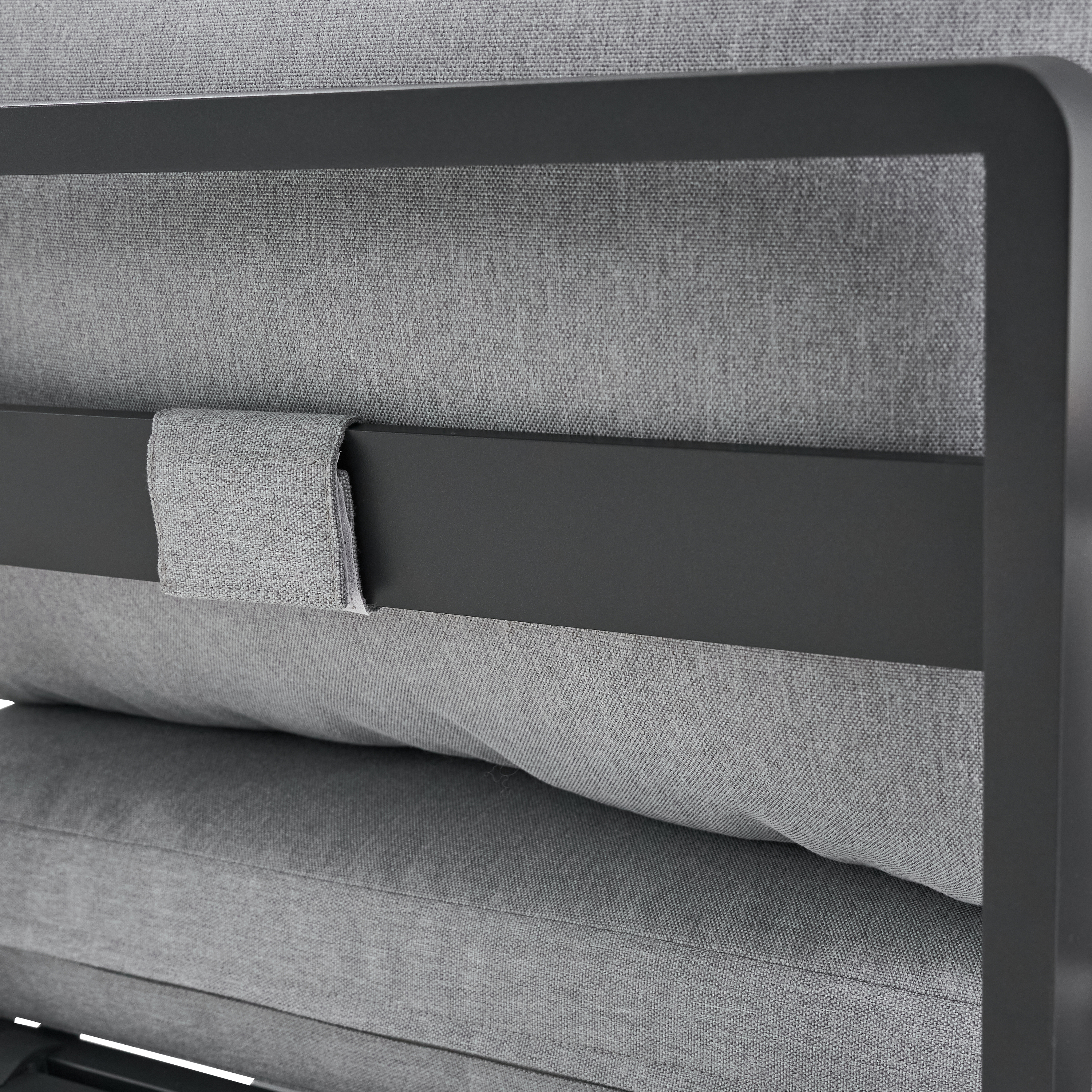 Sillón de jardín con cojín de jardín de aluminio Persea gris - 9