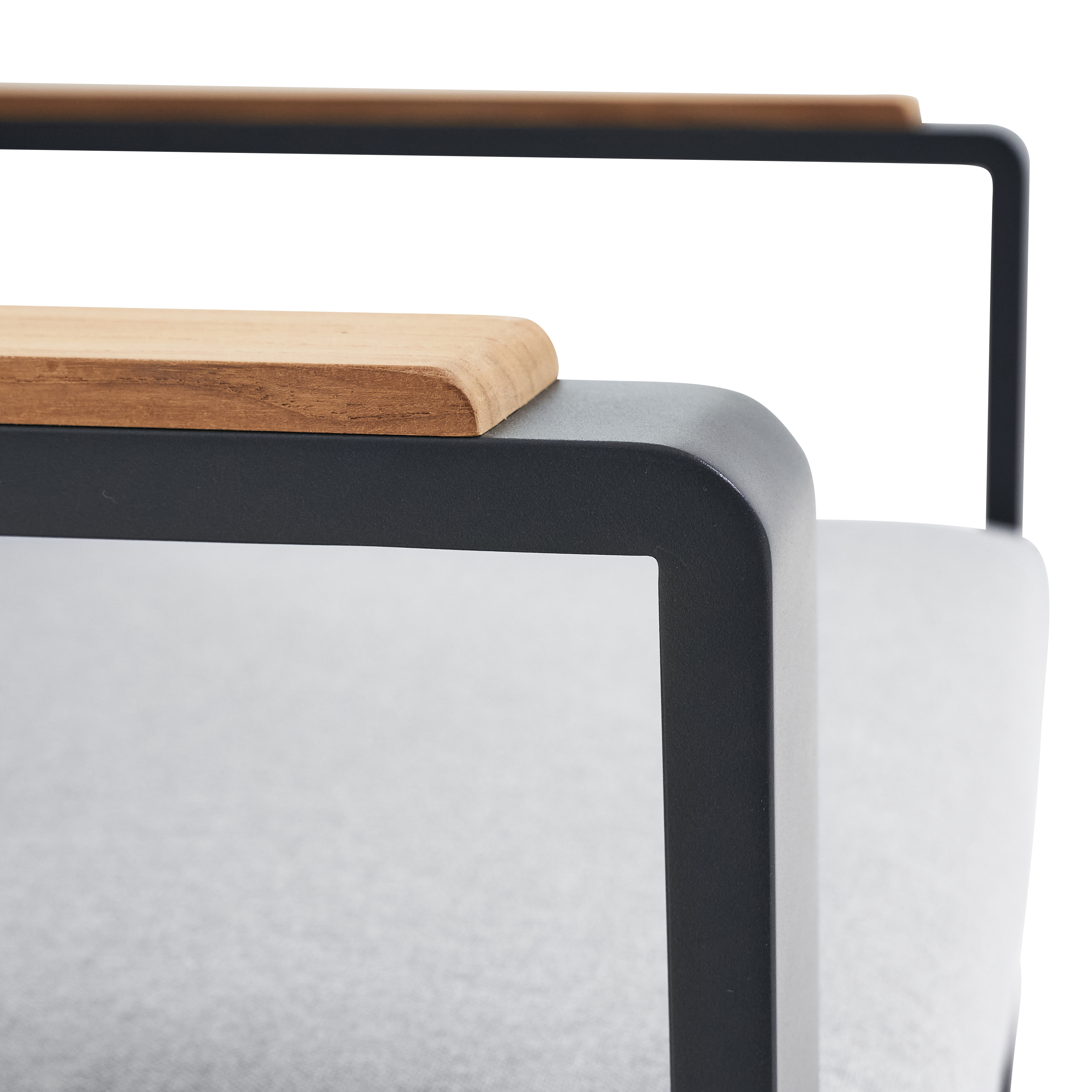 Sillón de jardín con cojín de jardín de aluminio Persea gris - 10