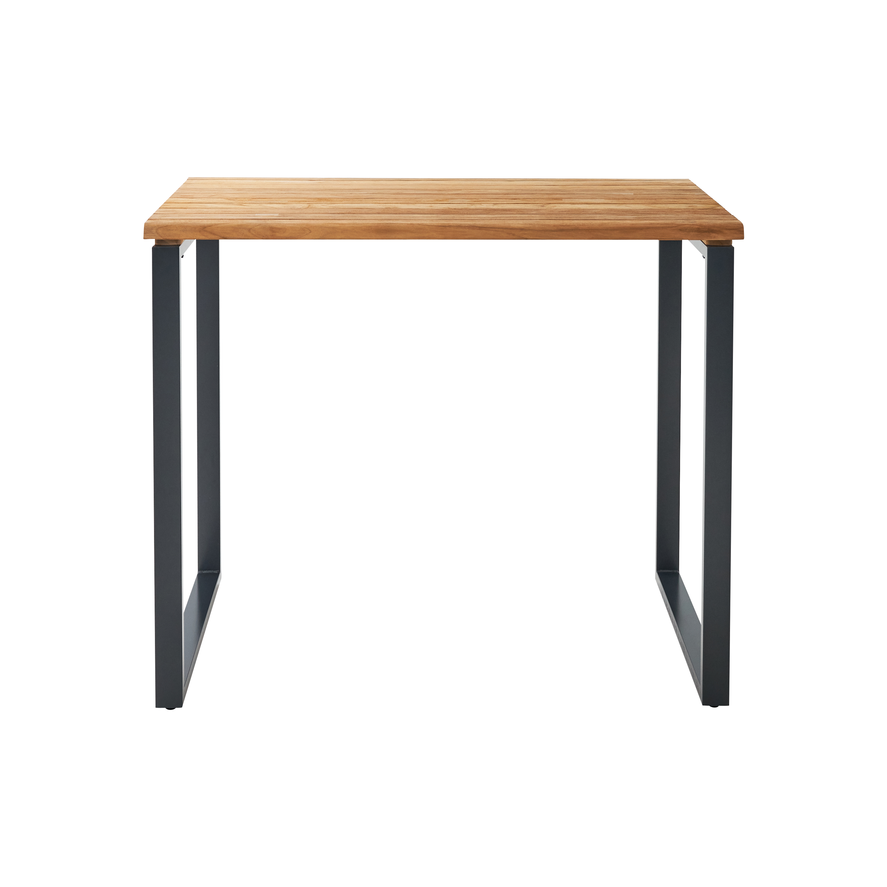 Mesa alta em madeira de teca reciclada e alumínio 130x77x107 cm Naterial Sirokos - 13