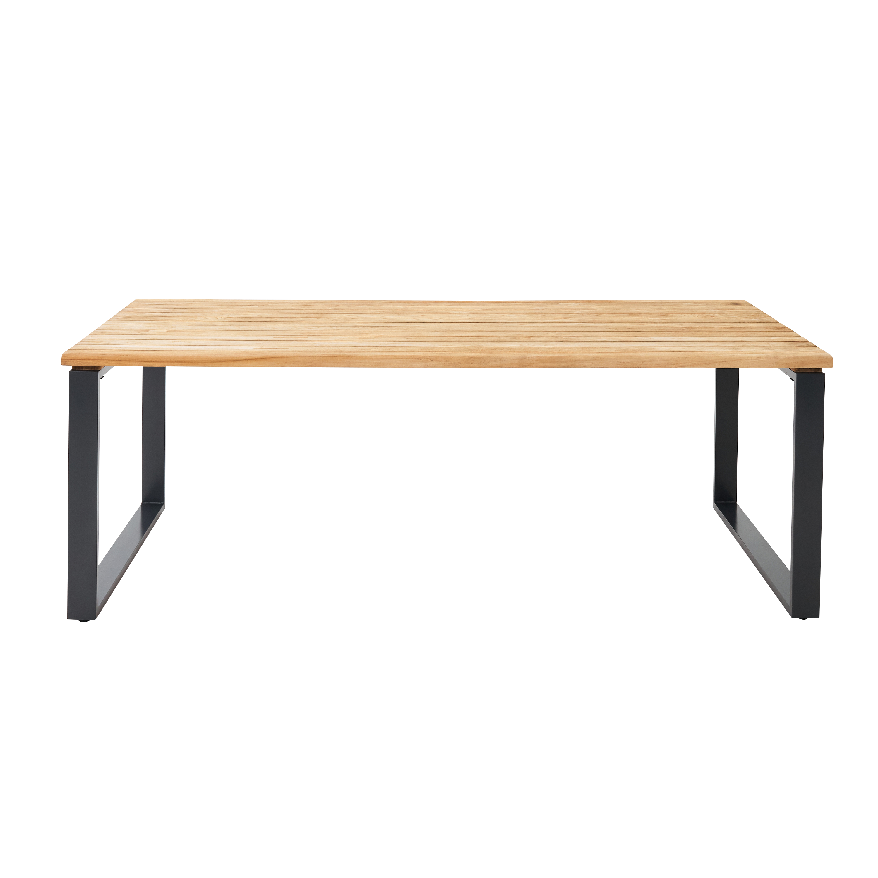 Mesa de jardín de comedor de aluminio Sirokos de 100.5x75x210 cm - 2