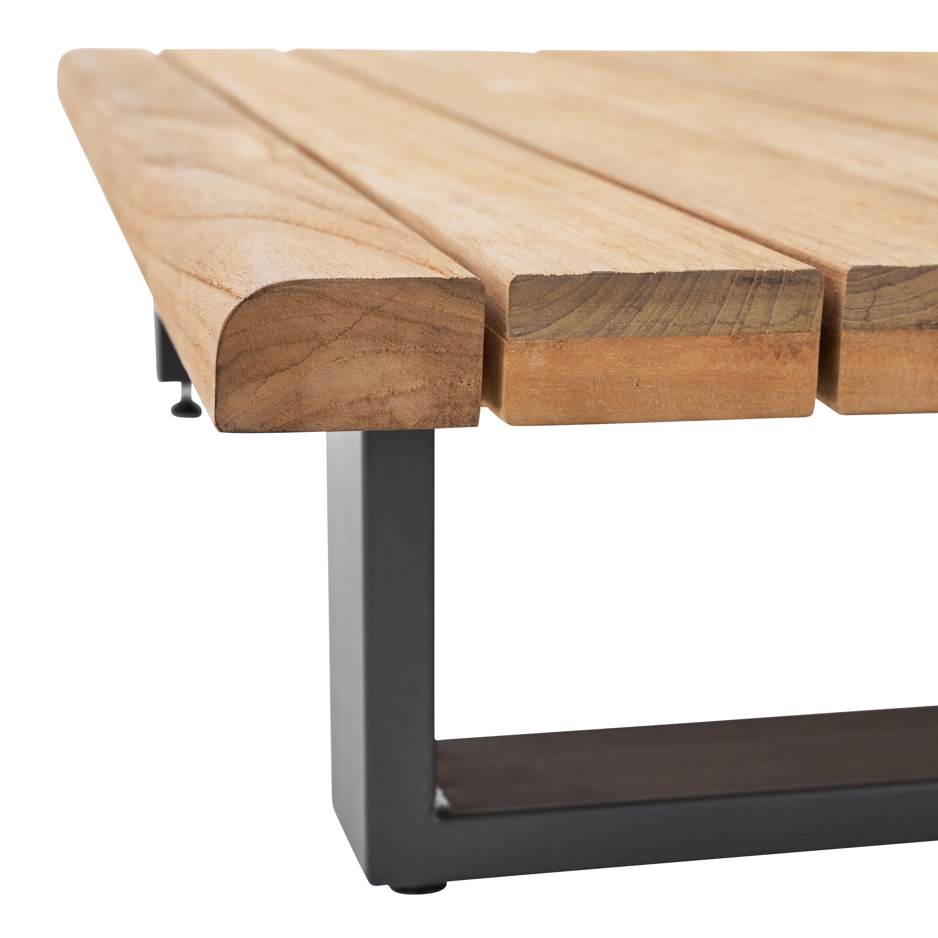 Table basse pour salon bas NATERIAL Sirokosen aluminium et teck - 9