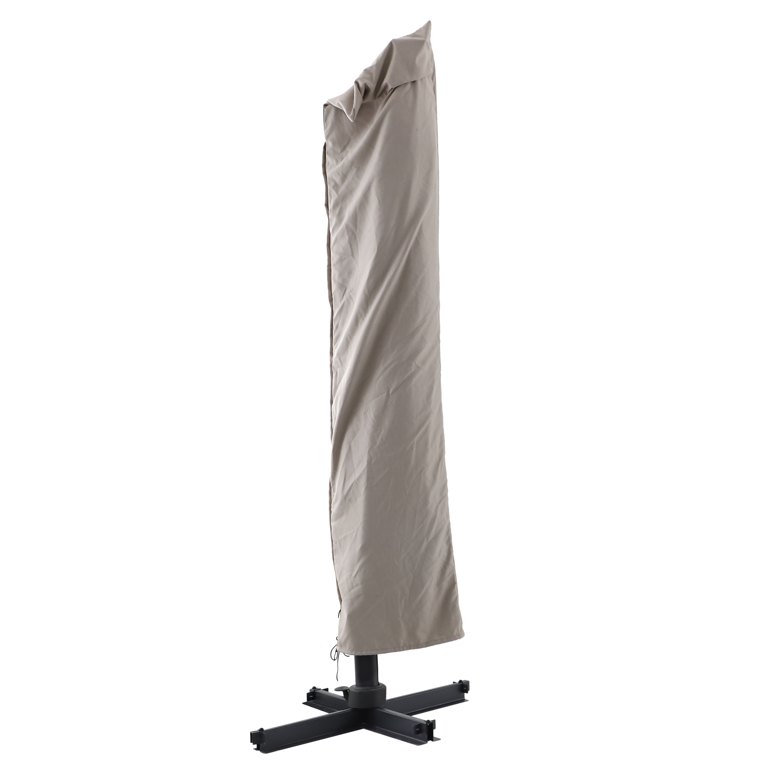 Chapéu de sol excêntrico LED alumínio 400x300 cm bege Naterial Odyssea Premium - 5