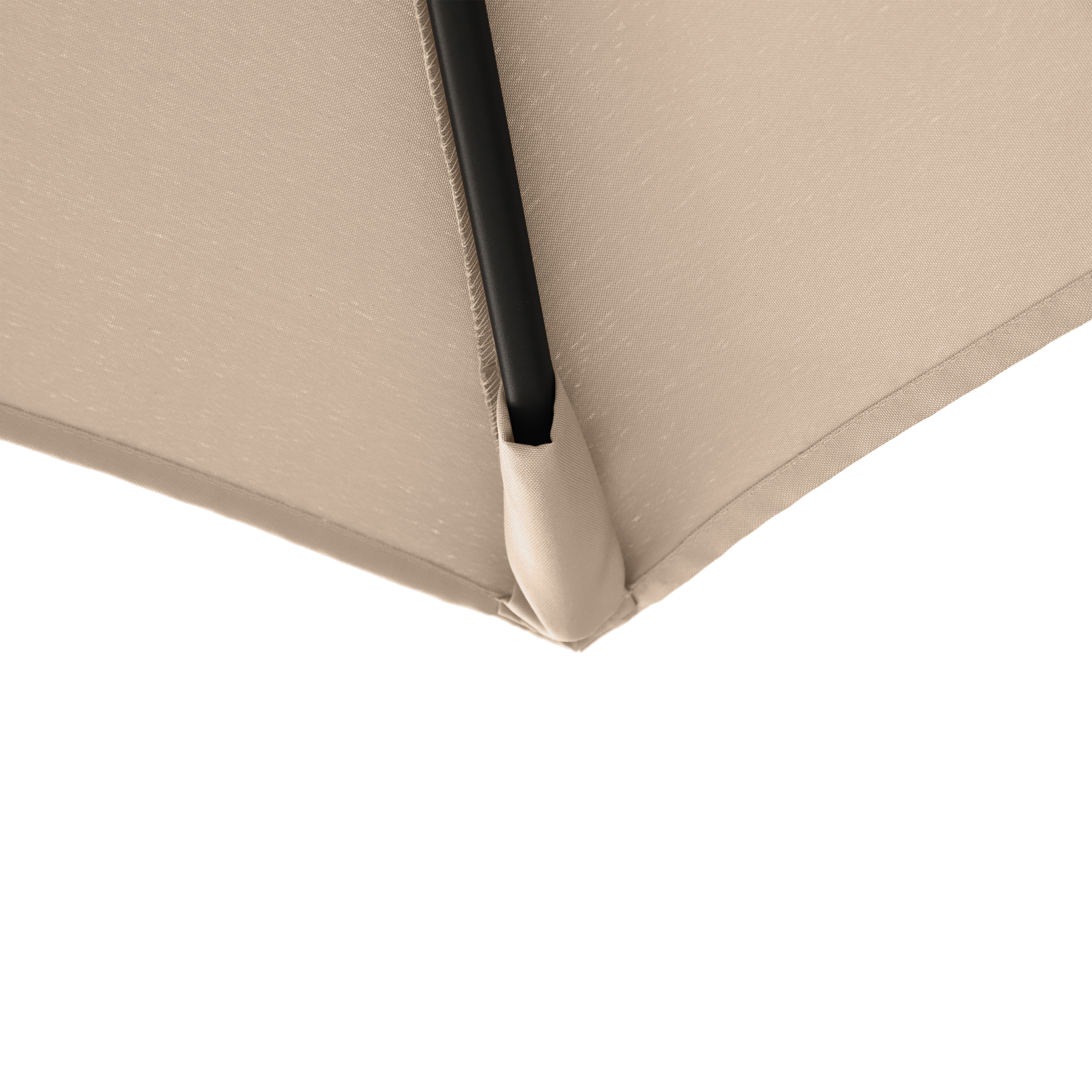 Ombrellone a palo laterale antracite con telo tondo tortora L 290 x P 290 x H 235 cm - 4