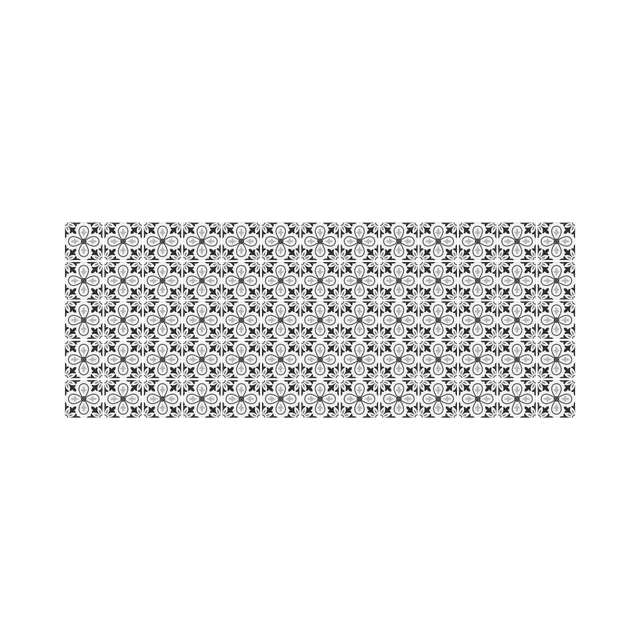 Alfombra pasillera pvc Adriane 50x130cm tejido plano INSPIRE base antideslizante geométrico blanco