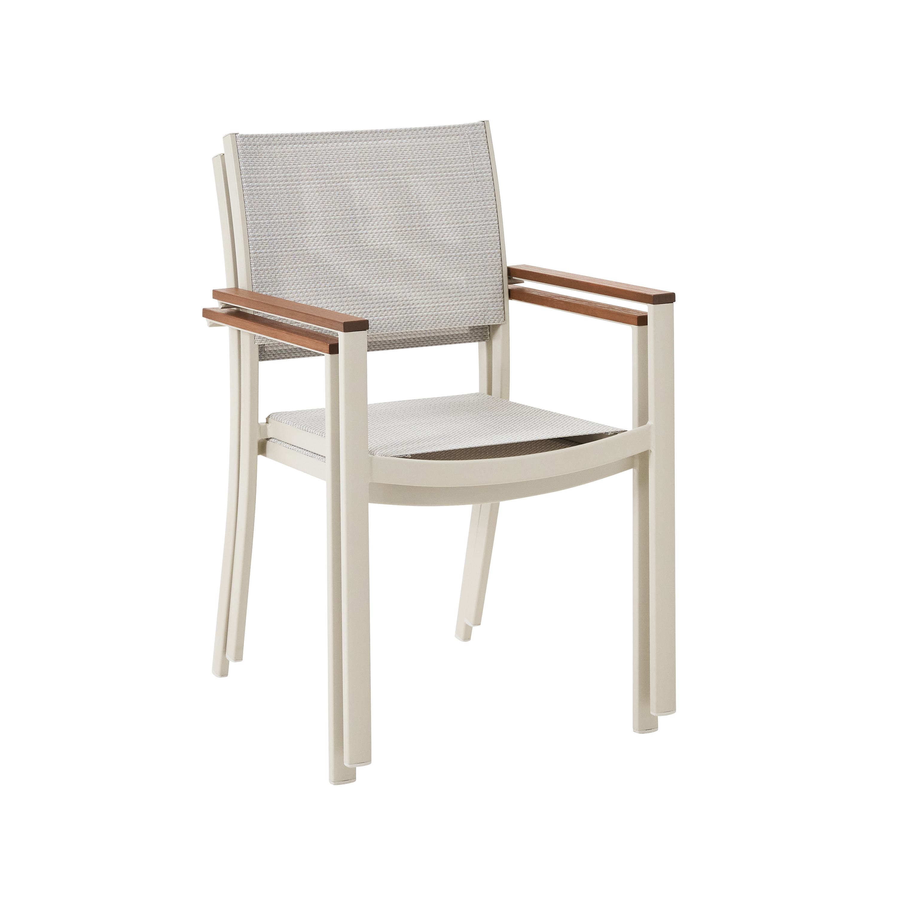 Sillón de jardín sin cojín de aluminio Oris beige - 9