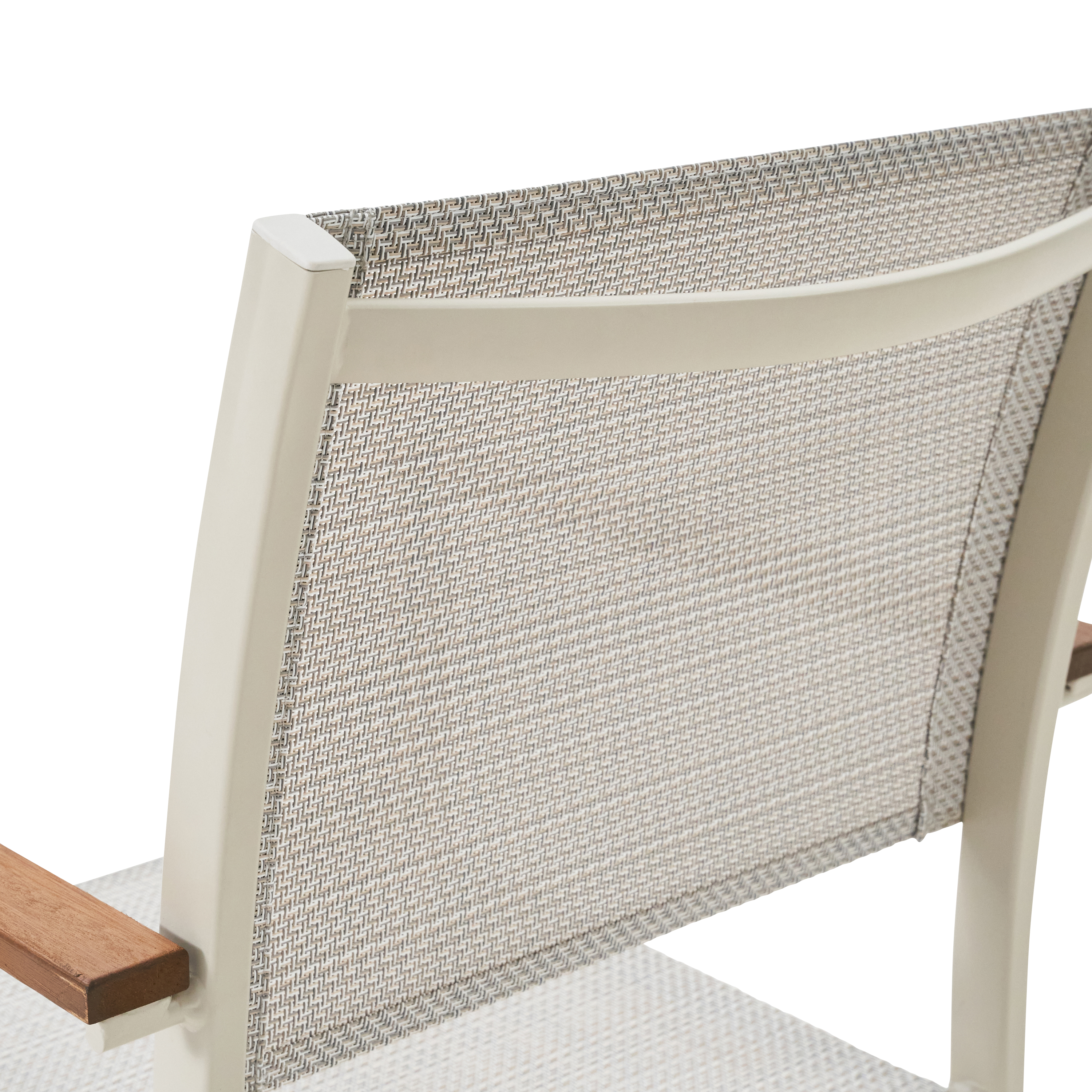 Sillón de jardín sin cojín de aluminio Oris beige - 12