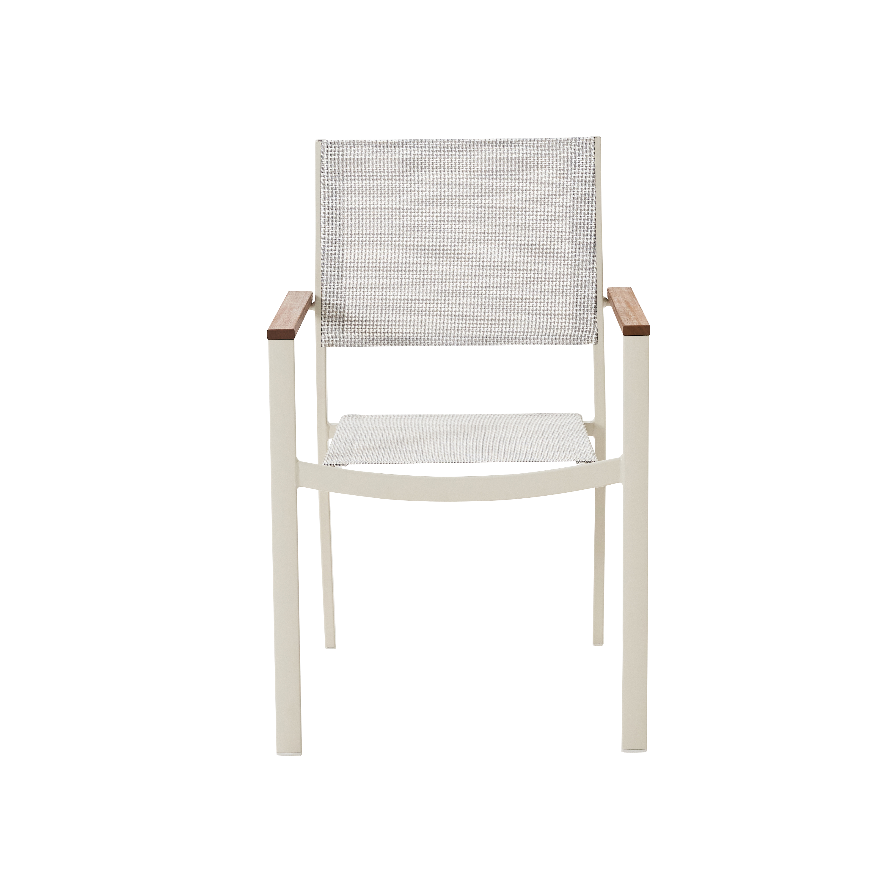 Sillón de jardín sin cojín de aluminio Oris beige - 8