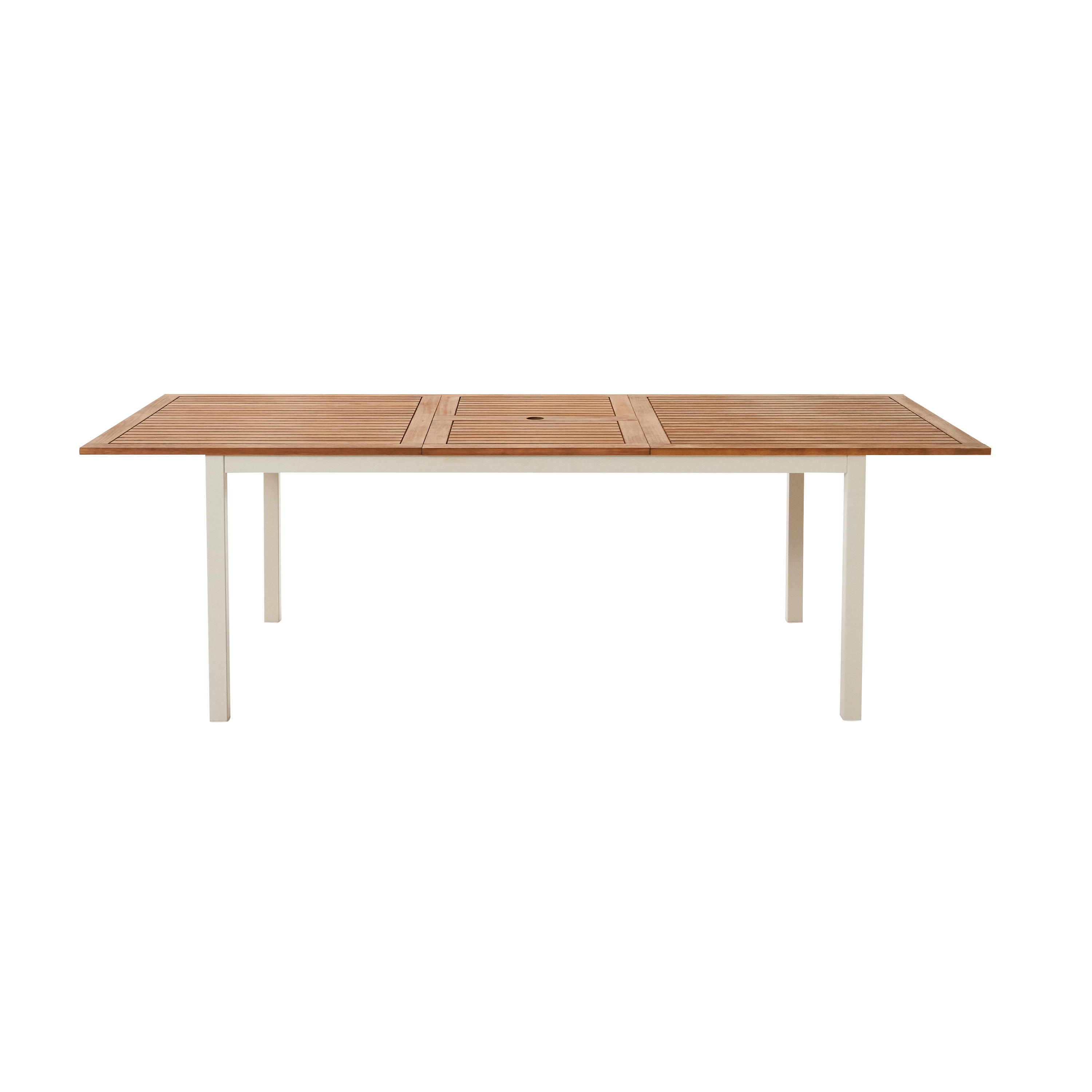 Mesa extensível madeira eucalipto e alumínio 180/240X99 cm creme Naterial Oris - 4