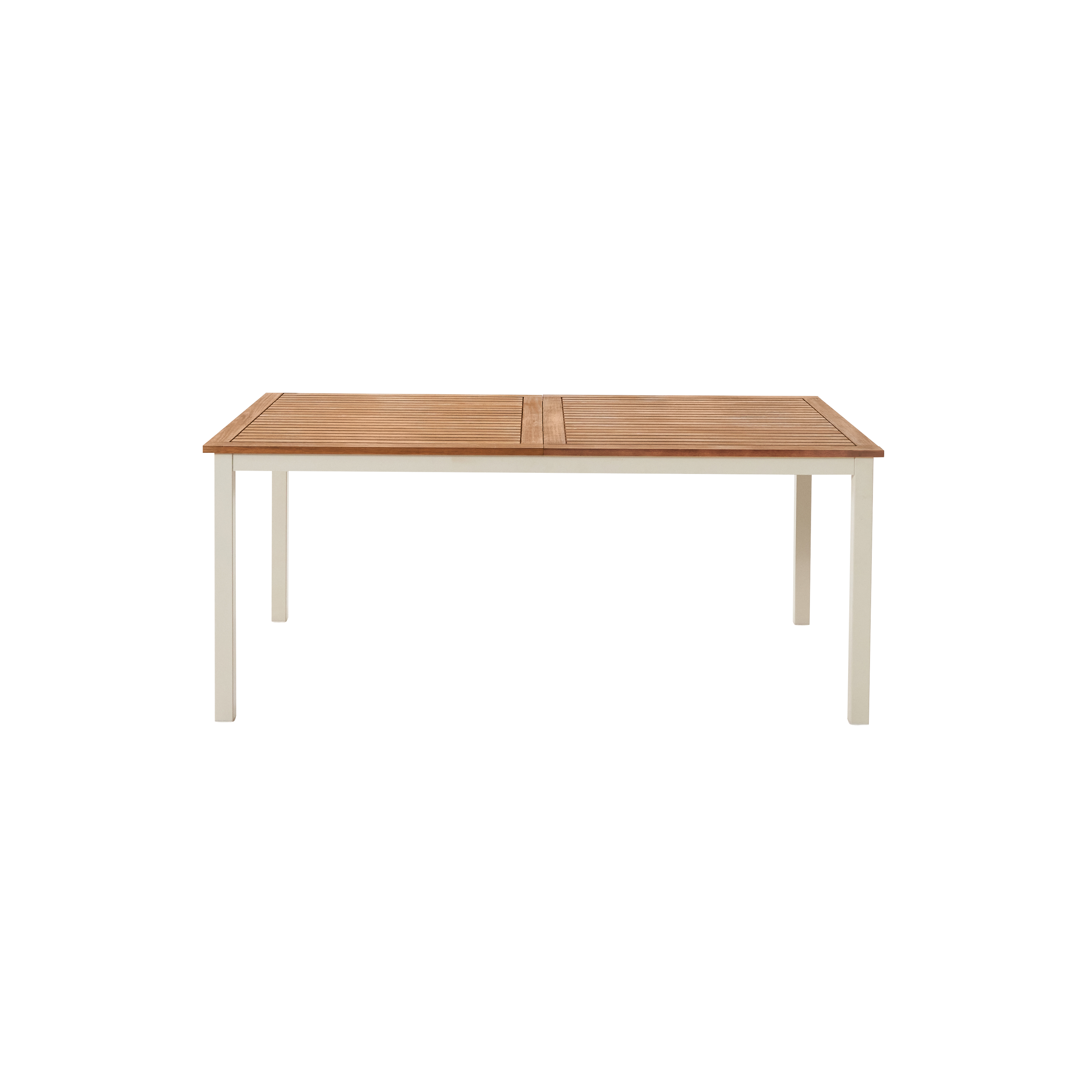 Mesa extensível madeira eucalipto e alumínio 180/240X99 cm creme Naterial Oris - 5