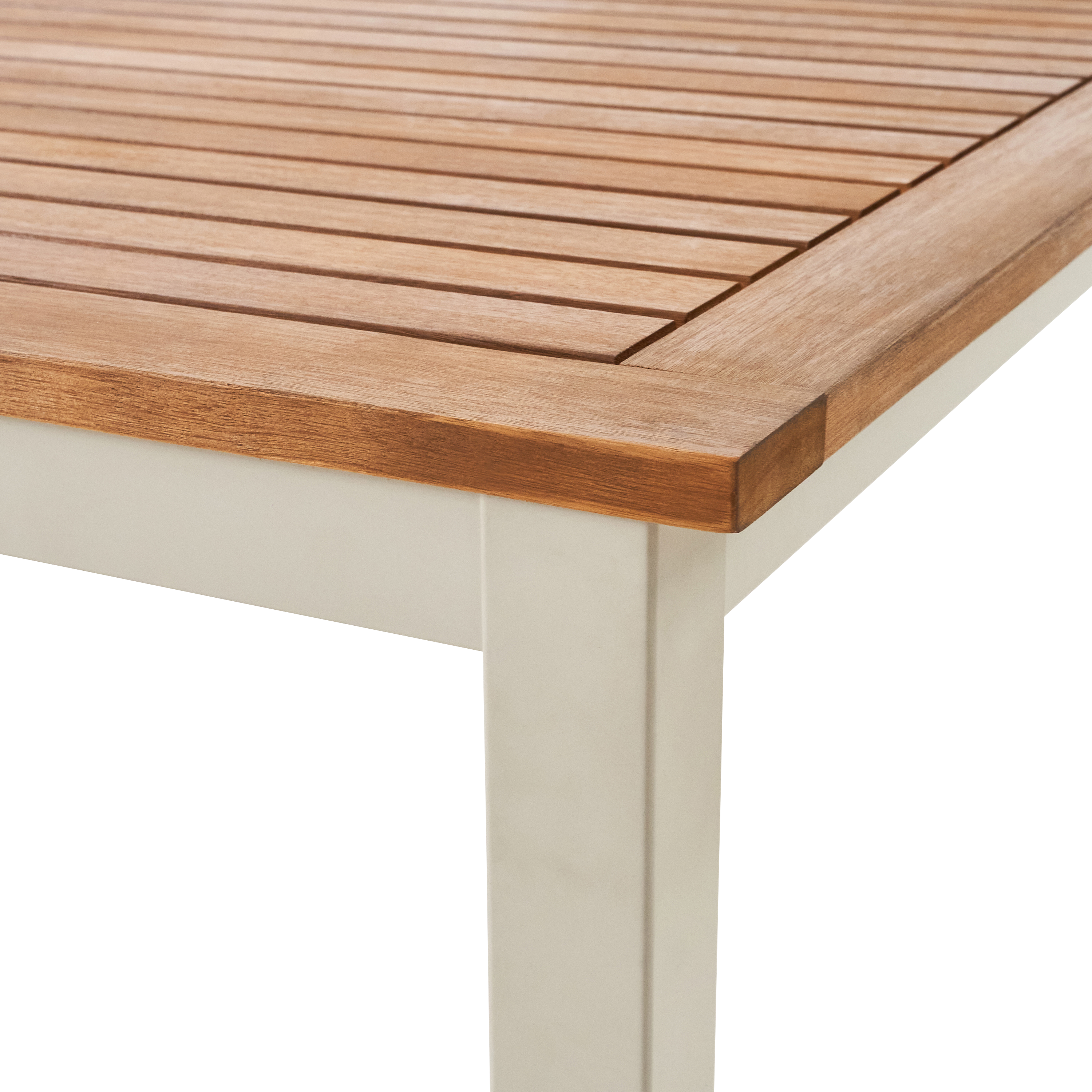 Mesa extensível madeira eucalipto e alumínio 180/240X99 cm creme Naterial Oris - 24