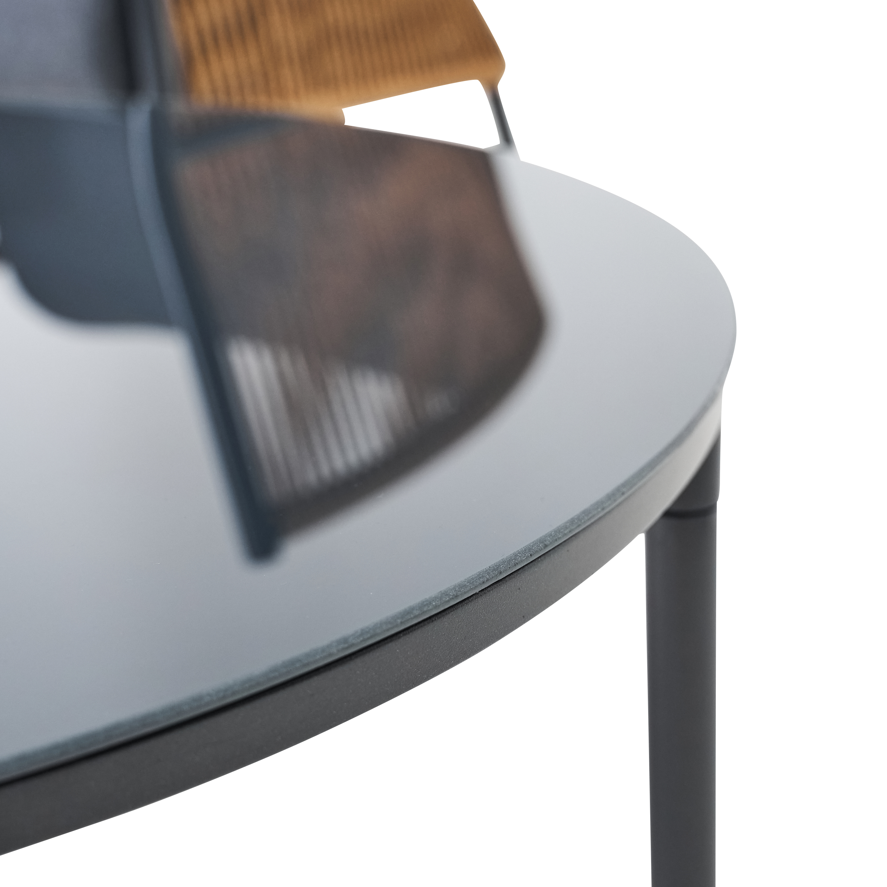 Salon bas Fuji en acier et résine gris anthracite - 7