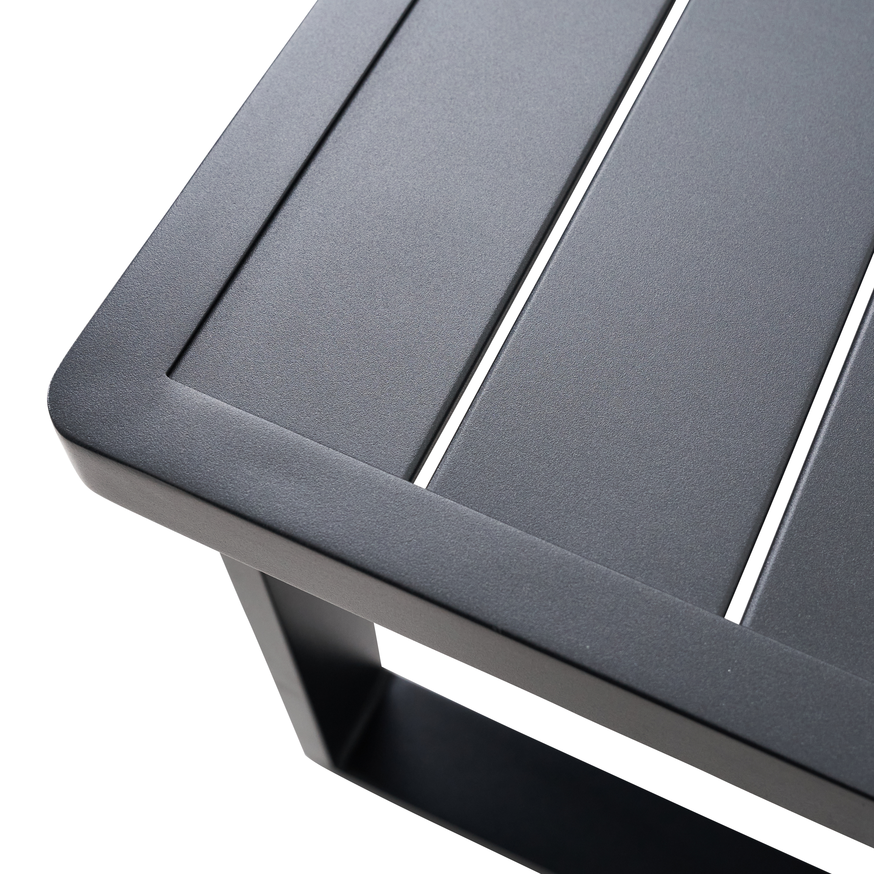 Salon bas de jardin Aramis en aluminium/textilène gris, 4 personnes - 5