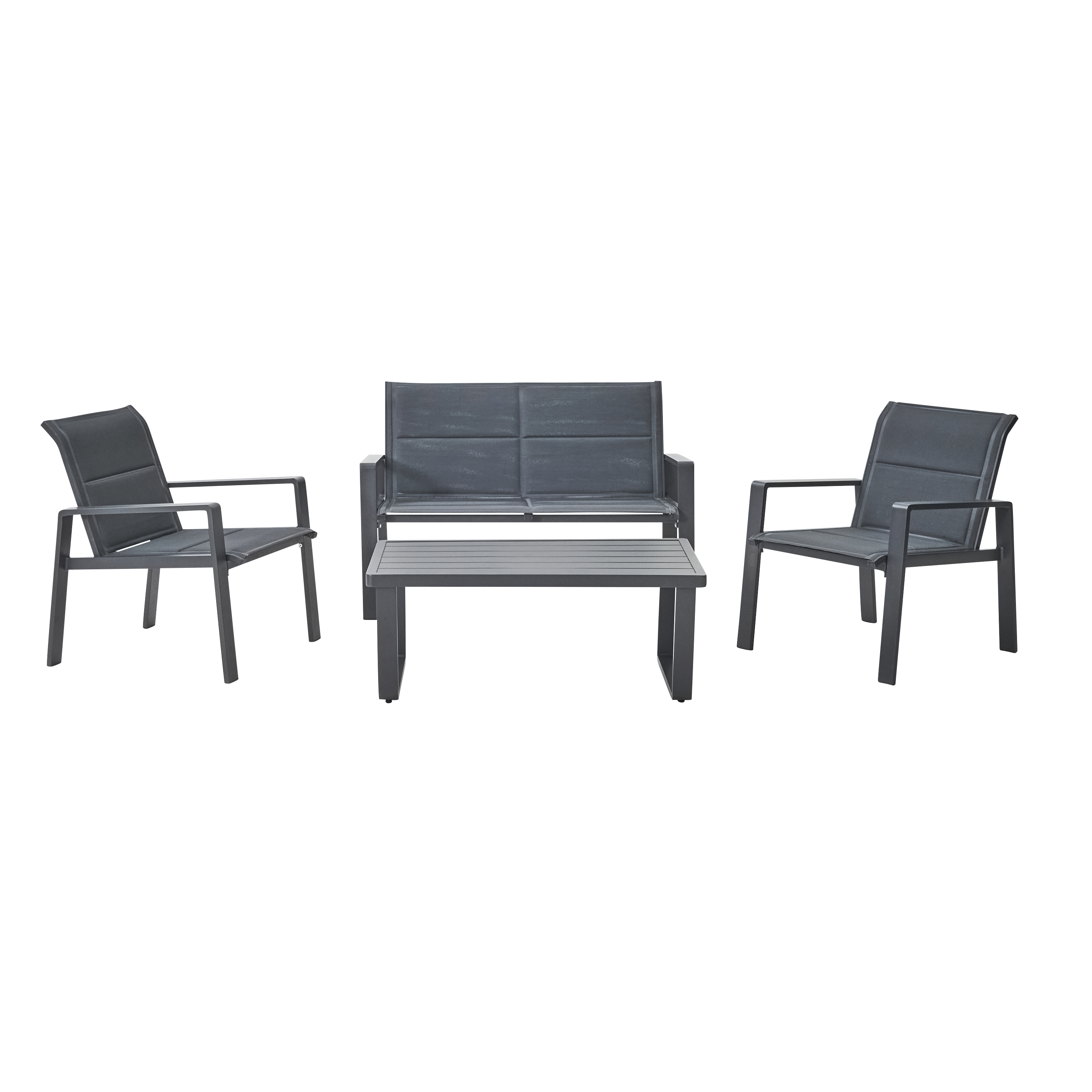Conjunto relax em alumínio e textileno alchochado cinzento escuro Aramis - 9