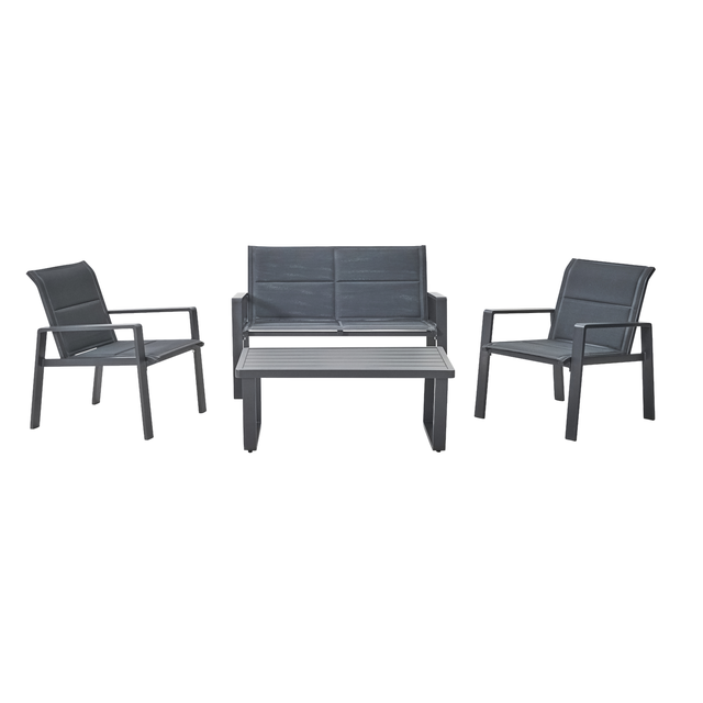 Salotto da giardino per 4 persone antracite Aramis