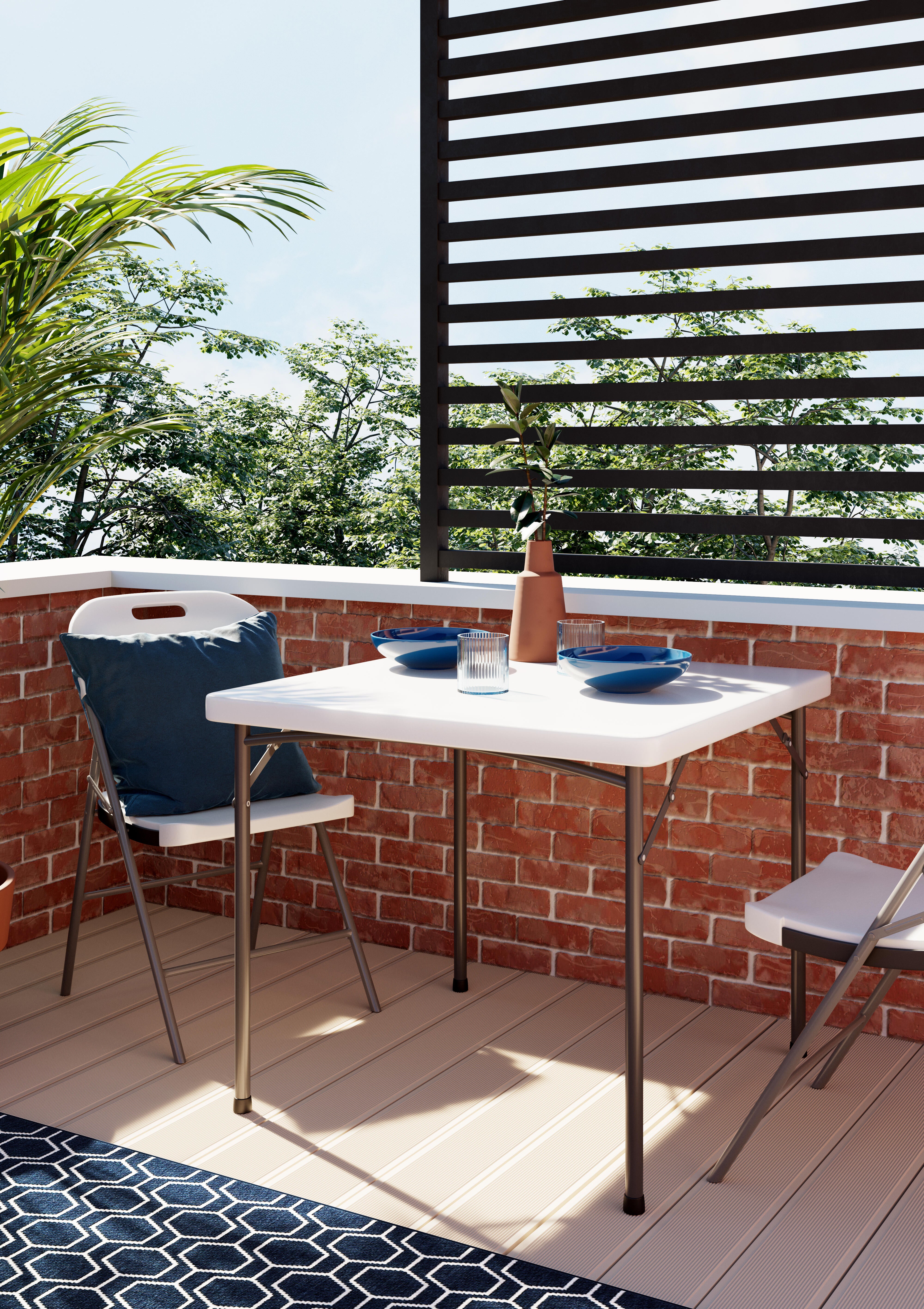 Silla Catering de acero blanco - 4