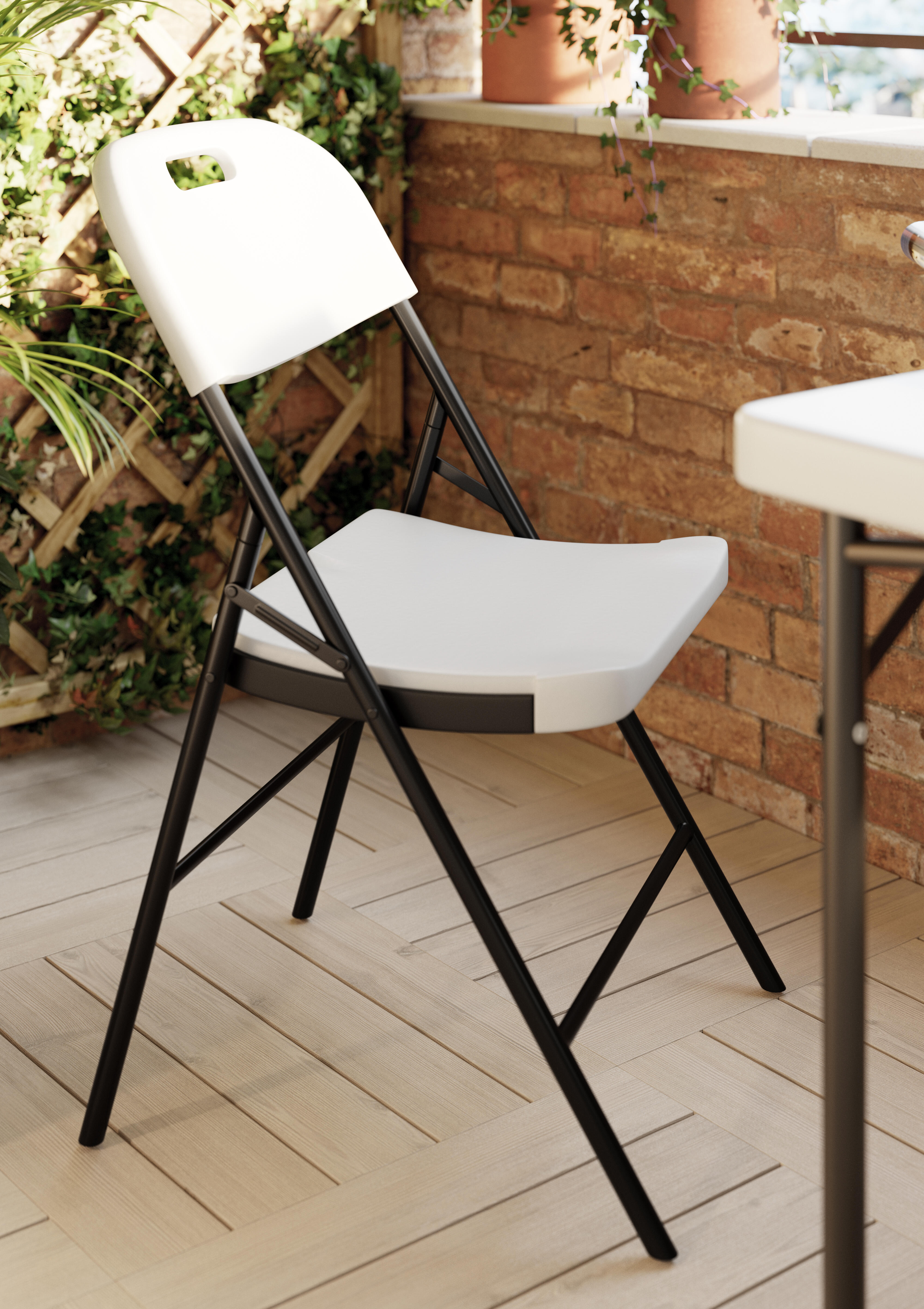 Silla Catering de acero blanco - 3