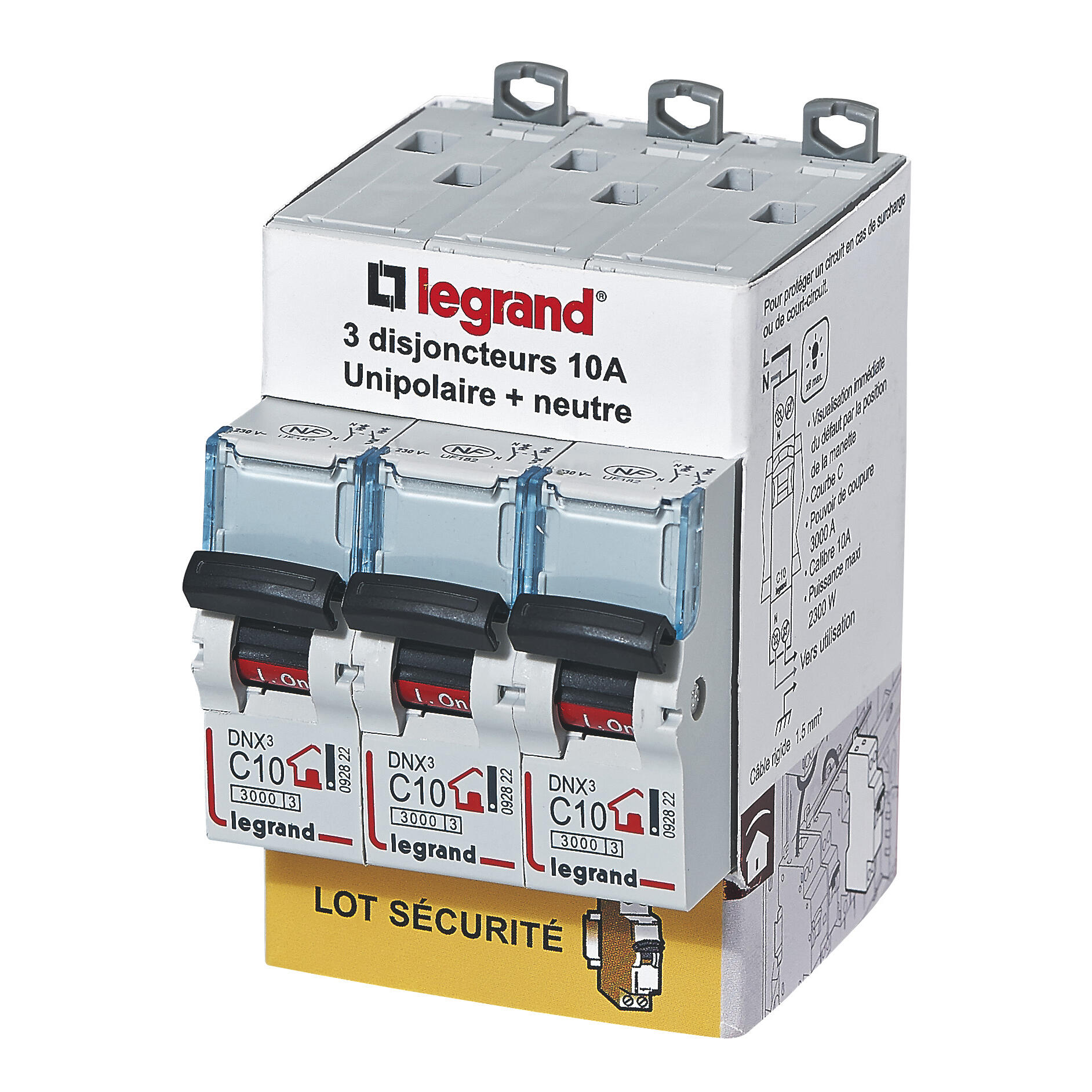 Disjoncteur Monophasé 10A DNX3 LEGRAND - 3