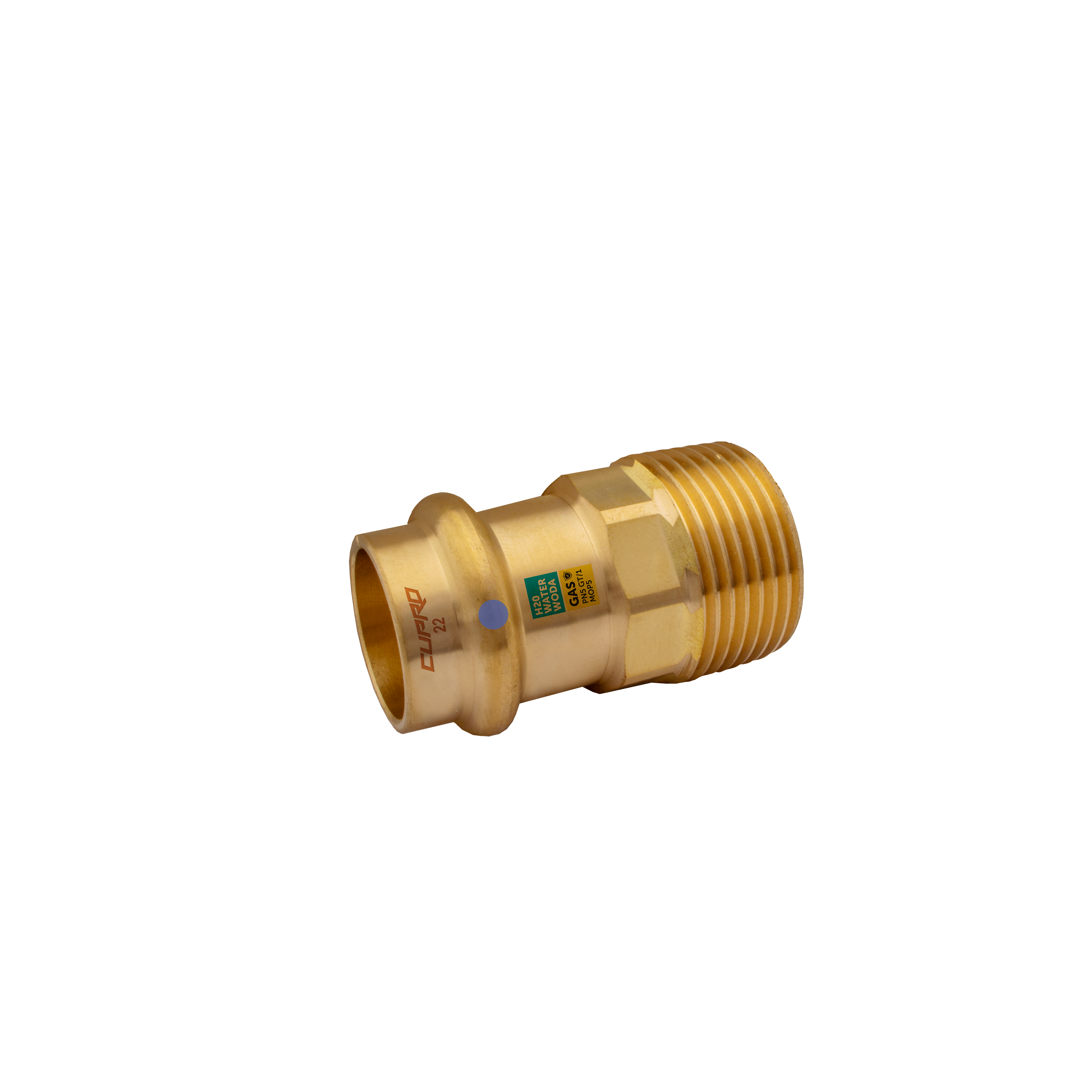 Nypel GZ 22X1/2" do wody i gazu Z CUPRO