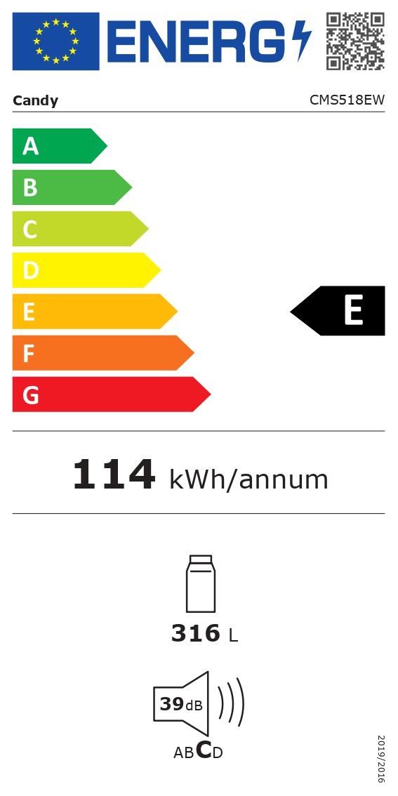 Réfrigérateur encastrable 1 Porte 316L CANDY CMS518EW - 2