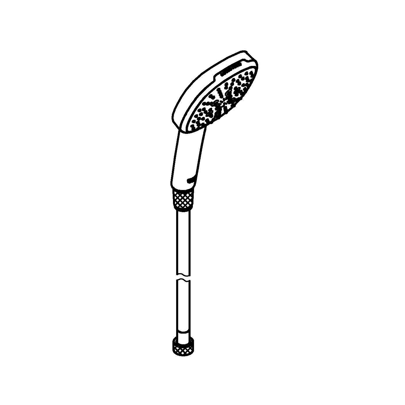 Duo (pommeau de douche et flexible) 3 jet(s) chromé Vitalio comfort clova GROHE - 13